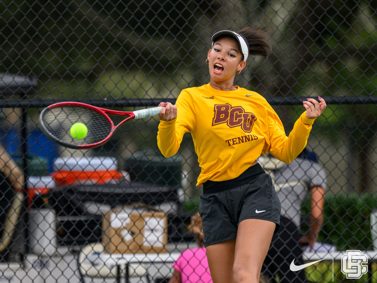 October 26, 2025: \ BCU ERAU Hidden Duals women's tennis at Embry Riddle Crotty Tennis Complex in Daytona Beach, FL. Romeo T Guzman/BCU Athletics