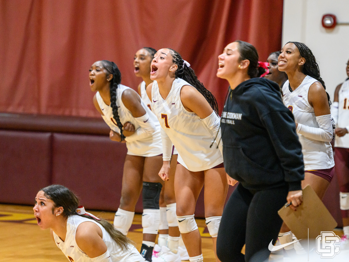 November 2, 2025:  NCAA volleyball game between Alabama State Hornets vs Bethune Cookman Wildcats at Moore Gymnasium in Daytona Beach, FL. Romeo Guzman/BCU Athletics