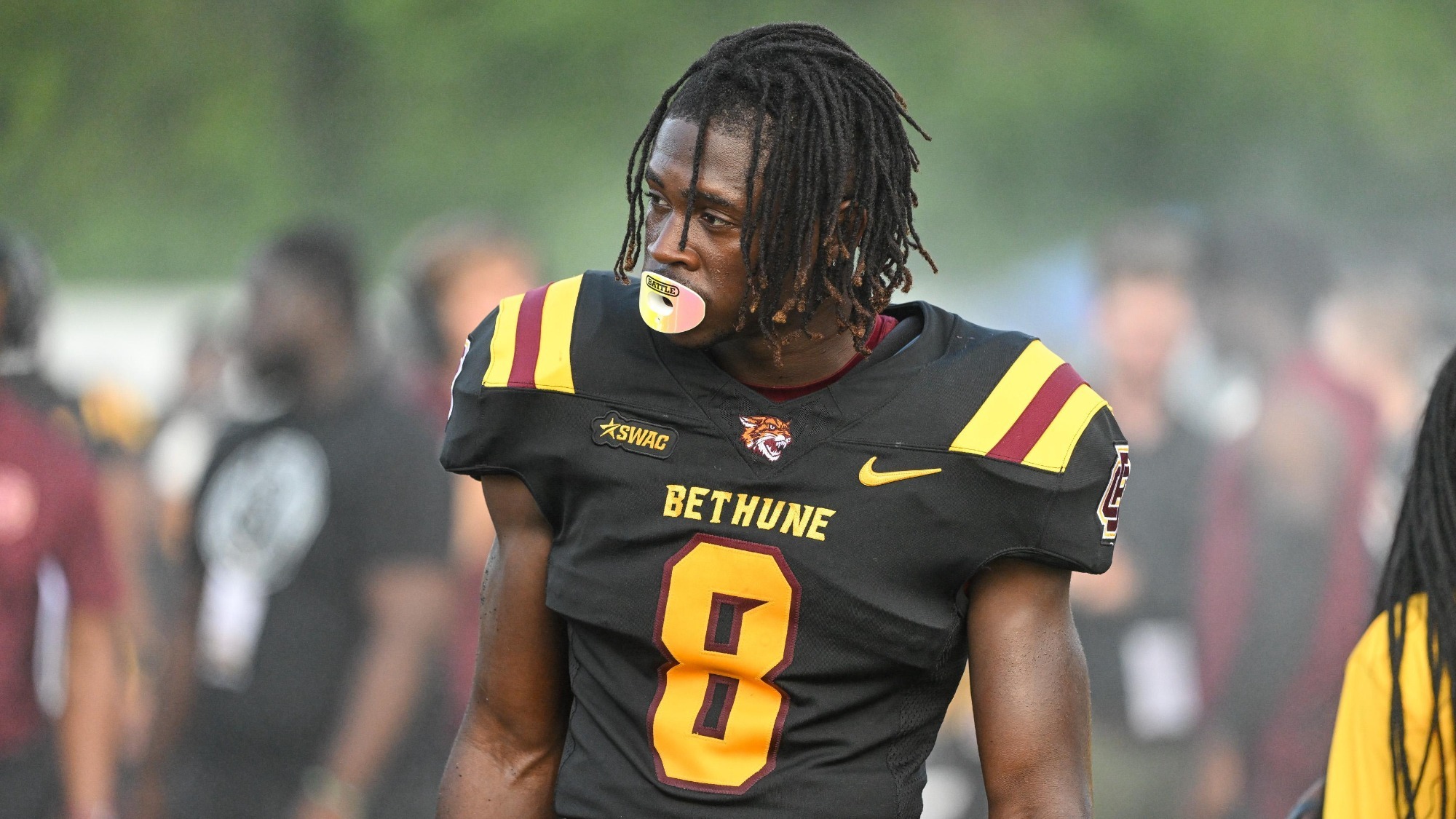 Division I, Division II, bethune-cookman, savannah state, siac, southern intercollegiate conference, southwestern conference, swac, tigers, wildcats, zncaa, zncaafb
September 9, 2023: \  during 2nd half NCAA football between the Savannah State Tigers and Bethune Cookman Wildcats. BCU defeated SSU 31-6 at Daytona Stadium in Daytona Beach, FL. Romeo T Guzman/BCU Athletics