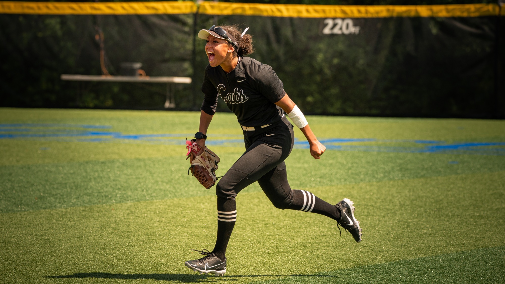 Joyce Bloome Celebrates at SWAC Tournament vs. PVAMU