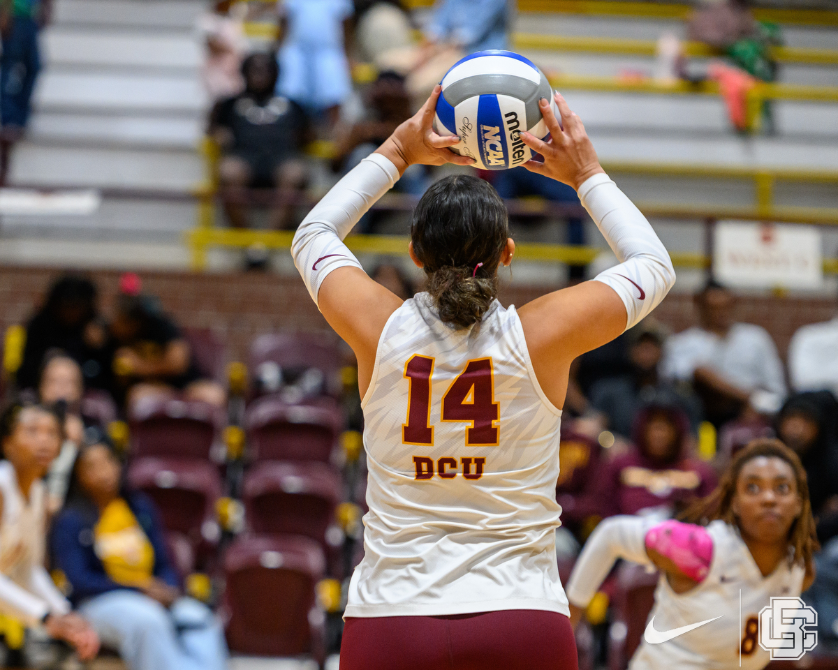 October 11, 2026: during NCAA volleyball game between UAPB Golden Lions vs Bethune Cookman Wildcats at Moore Gymnasium in Daytona Beach, FL. Romeo Guzman/BCU Athletics