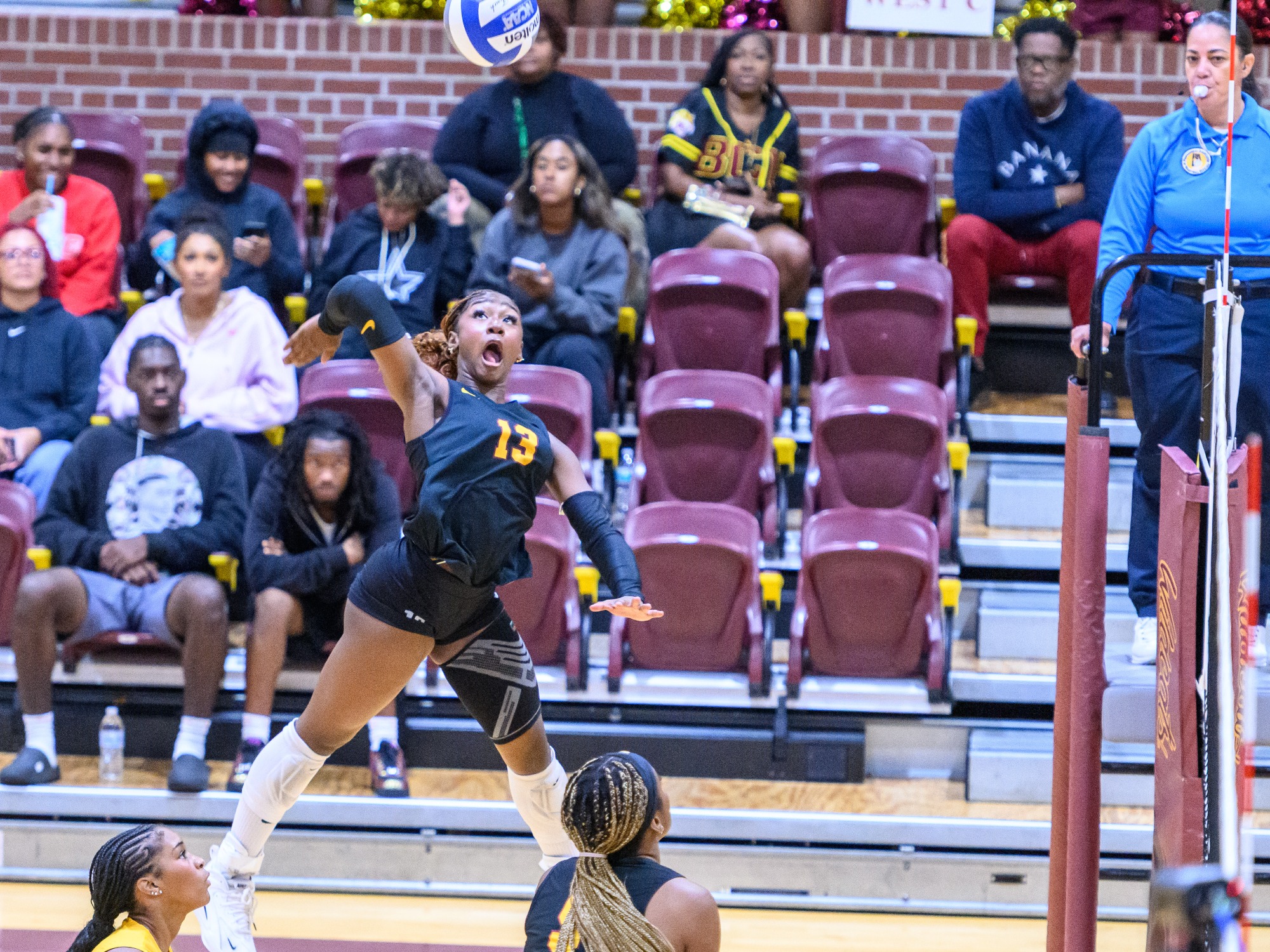 October 25, 2026: during NCAA volleyball game between Southern Jaguars vs Bethune Cookman Wildcats at Moore Gymnasium in Daytona Beach, FL. Romeo Guzman/BCU Athletics