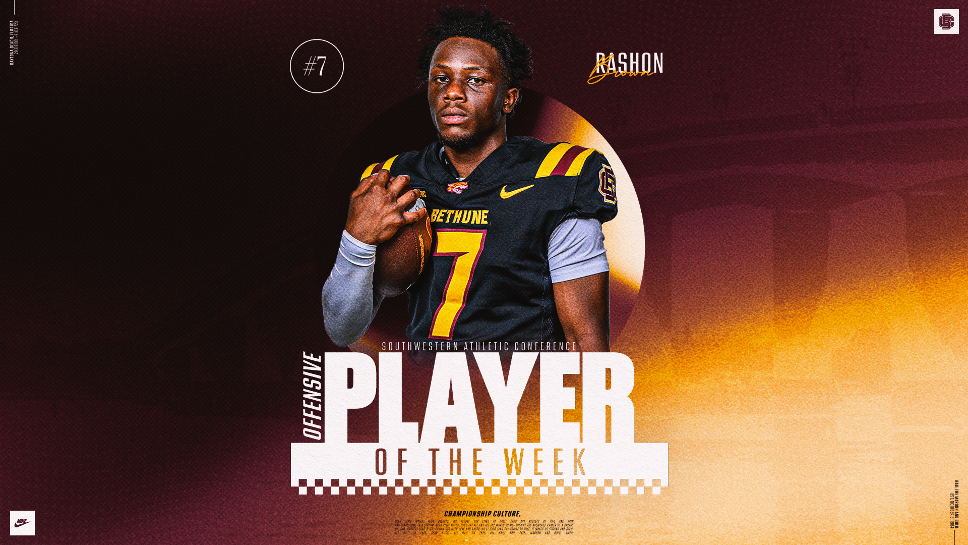 Rashon Brown OPOTW 10/5/26