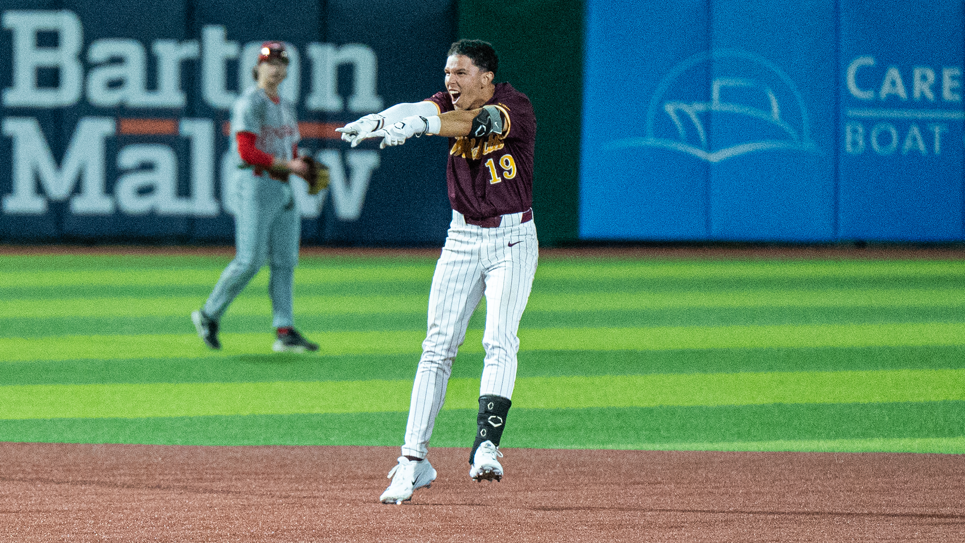 Sergio Rivera celebrates walk-off vs. Bradley on Opening Night