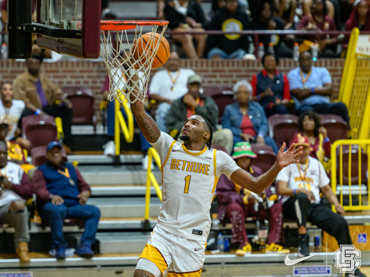 February 21, 2026: \  during men's NCAA basketball game between Alabama A&M Bulldogs vs Bethune Cookman NEF and Bethune Cookman Wildcats at Moore Gymnasium in Daytona Beach, FL, Fl. Romeo T Guzman/BCU Athletics