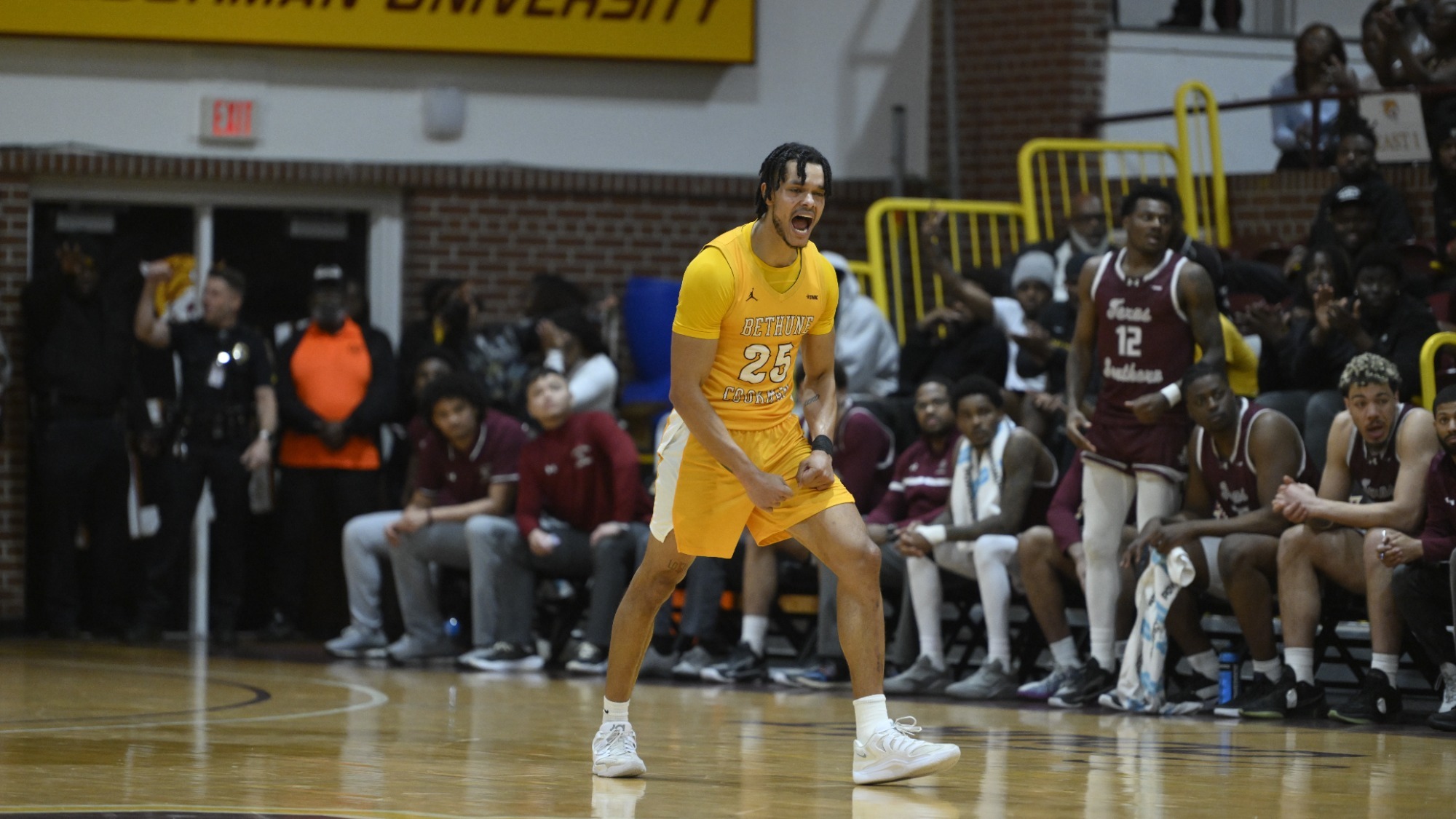 Tyler Andrews Celebrates vs Texas Southern