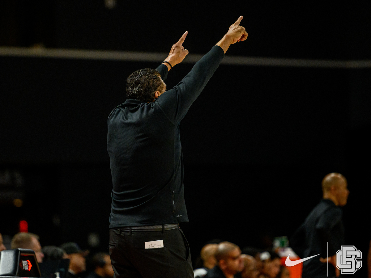 March 11, 2026: \ in the \h\ of the SWAC Championship quarterfinals against the Prairie View A&M Panthers at Gateway Center Arena in Atlanta, GA, Fl. Romeo T Guzman/BCU Athletics
