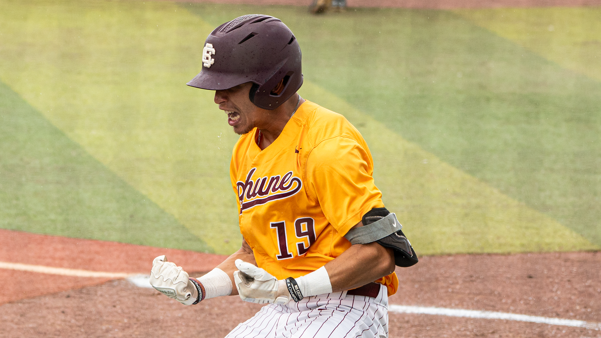 Sergio Rivera celebrates after home run vs. JSU