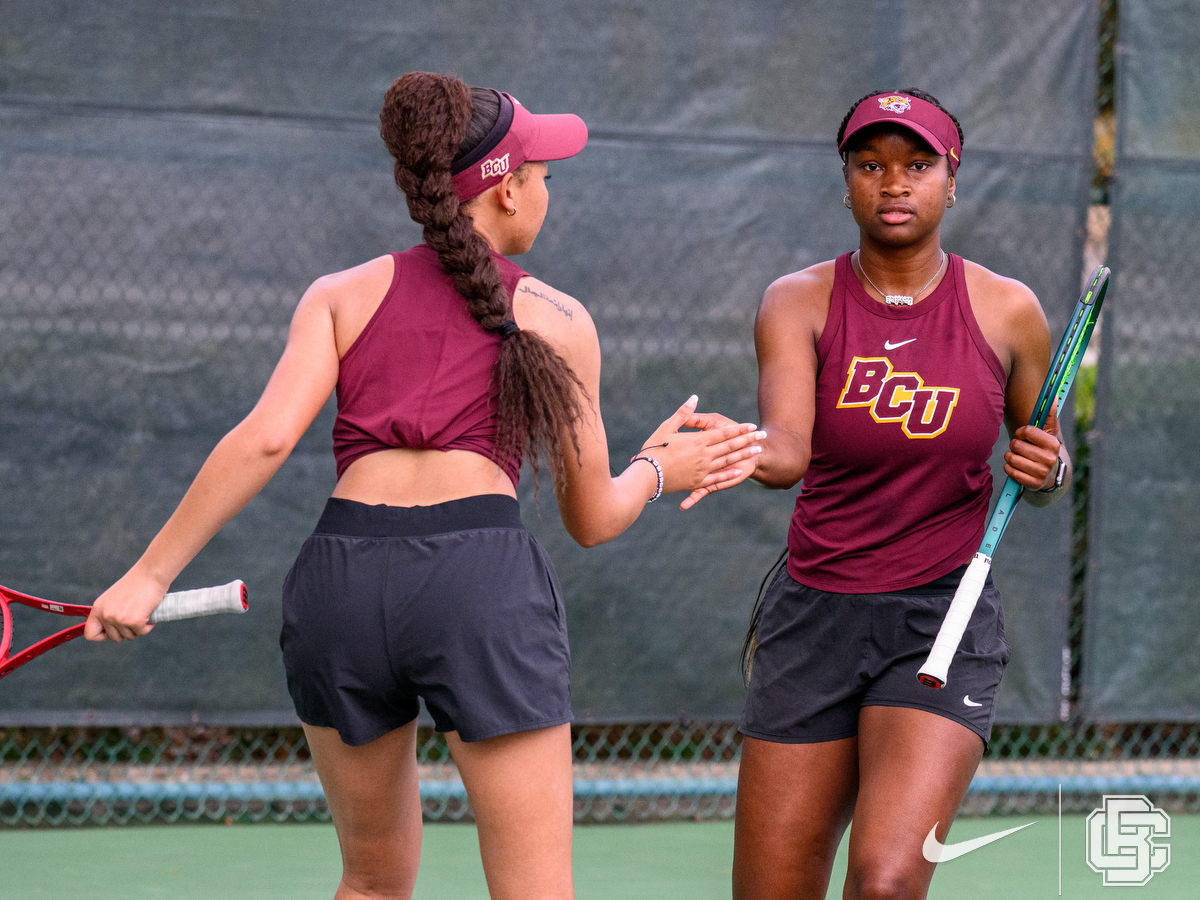 March 3, 2026: \  women's tennis BCU vs Stetson at Mandy Stoll Tennis Center in DeLand, FL. Romeo T Guzman/BCU Athletics