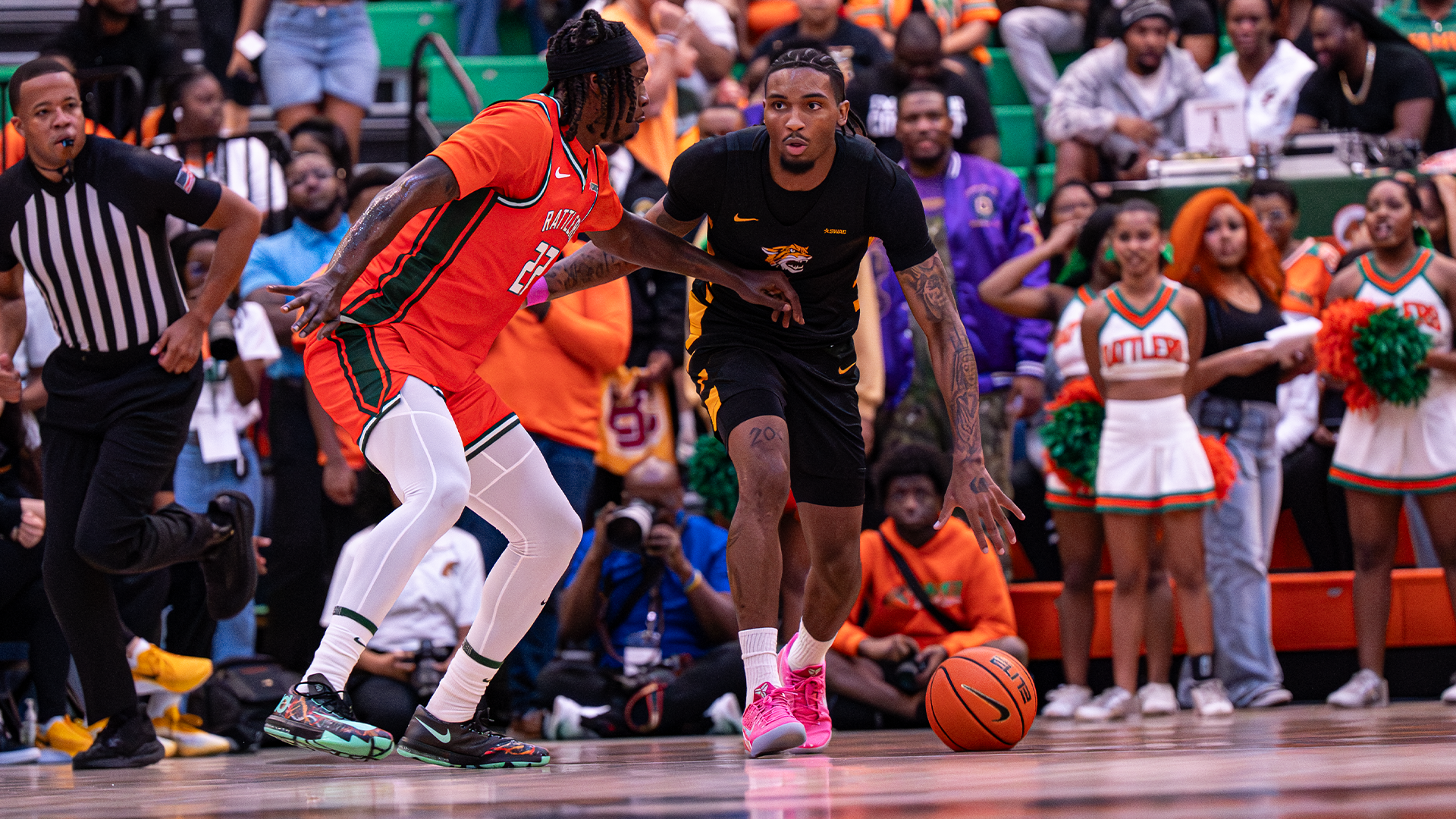 Arterio Morris dribbles against FAMU
