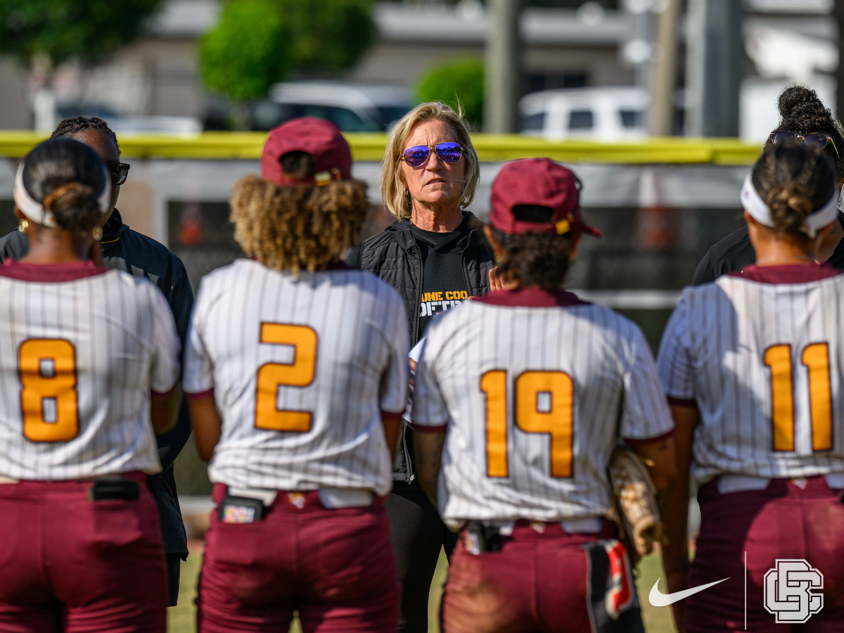 April 25, 2026: \  during NCAA Softball game 3 between AAMU Bulldogs and the Bethune Cookman Wildcats at Sunnyland Park in Daytona Beach, FL, FL Romeo T Guzman/BCU Athletics