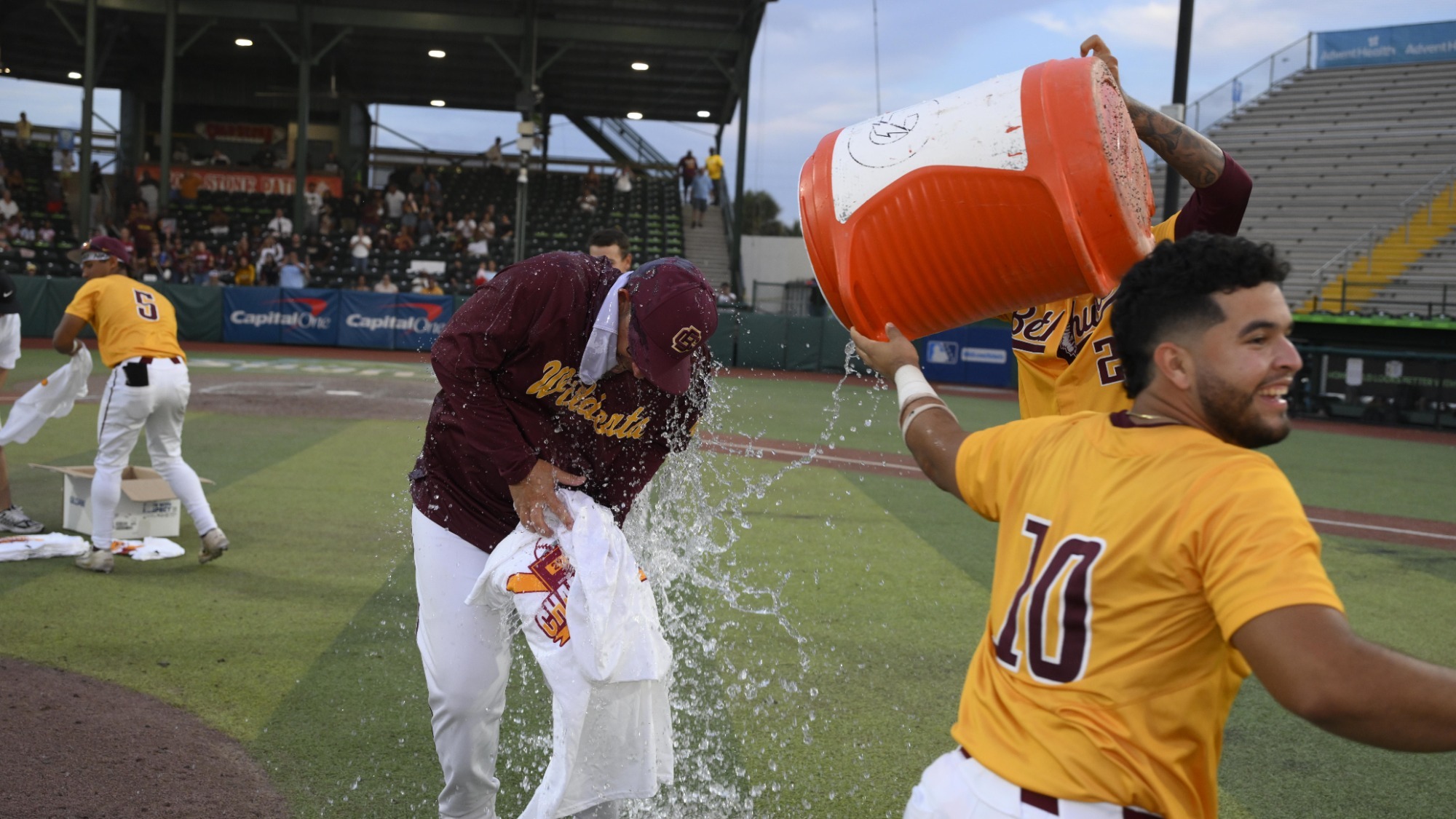 Coach Hernandez Gatorade Bath