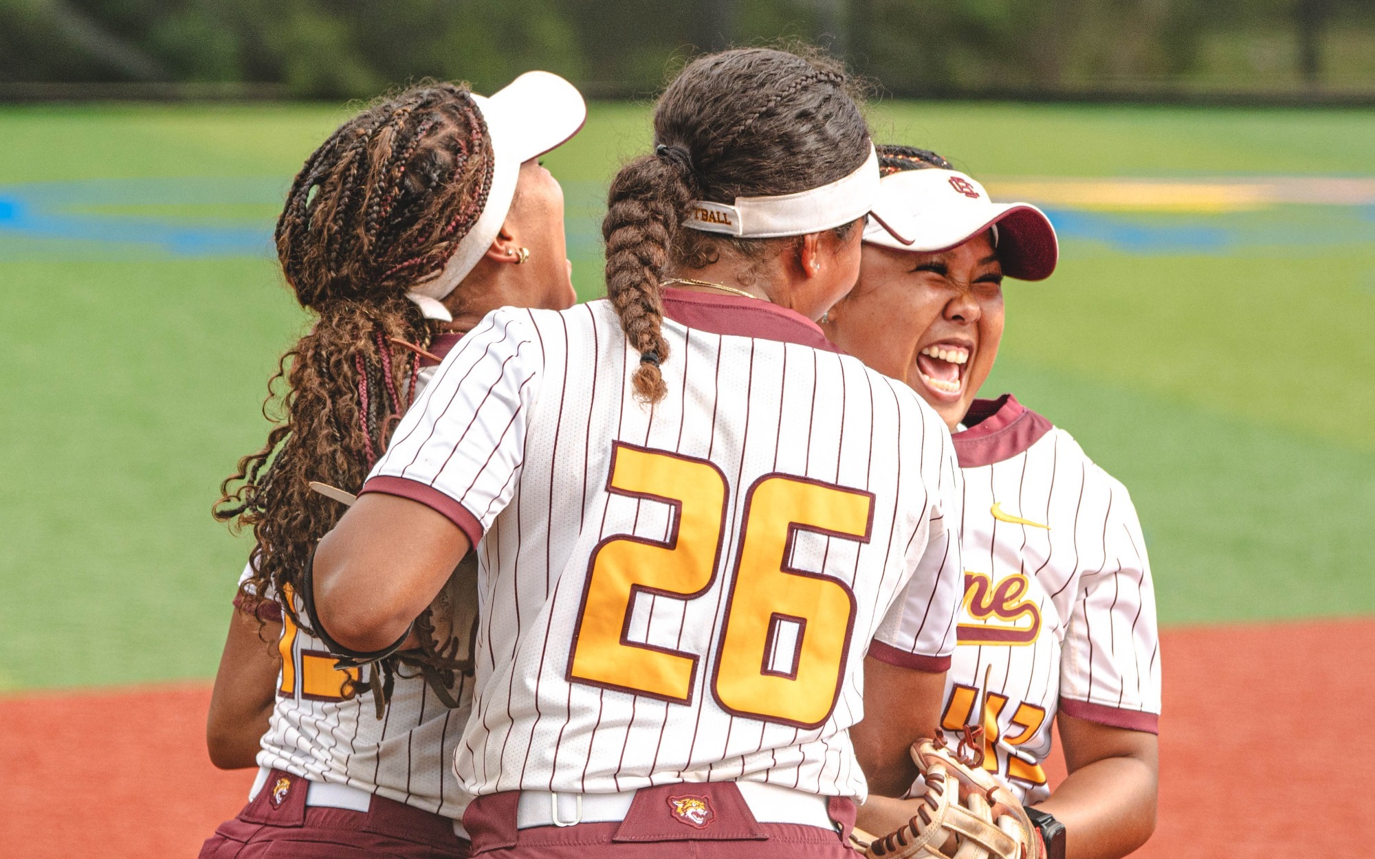 Team hug vs UAPB SWAC Softball Tournament
