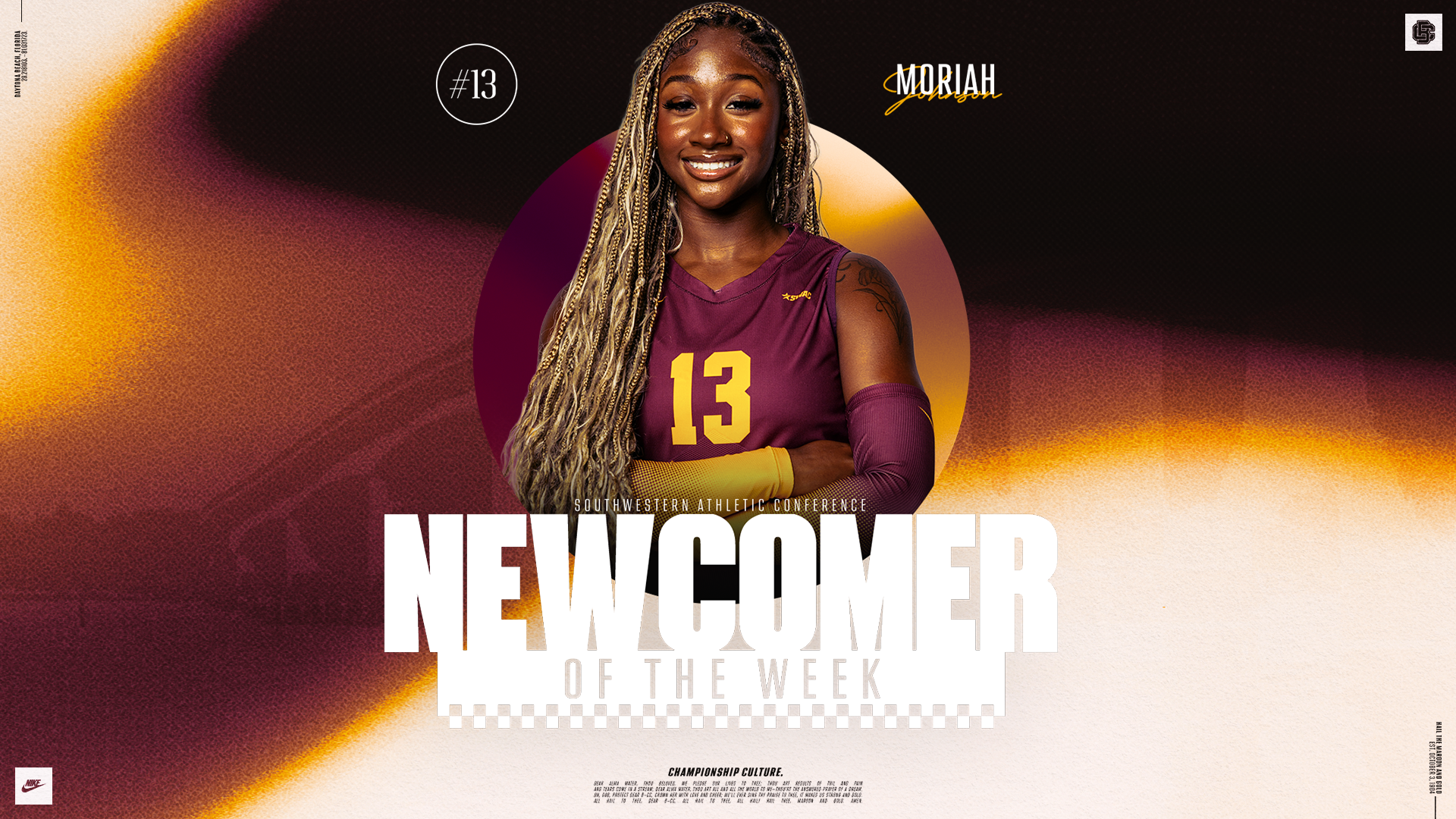 Moriah Johnson NOTW 9/1/26