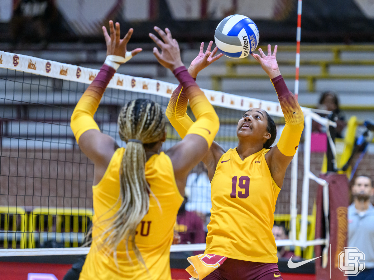 September 27, 2026: during NCAA volleyball game between Alabama State Hornets vs Bethune Cookman Wildcats at Moore Gymnasium in Daytona Beach, FL. Romeo Guzman/BCU Athletics