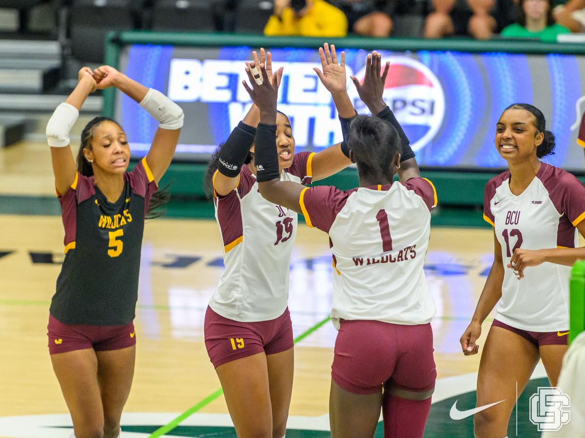 September 5, 2026: during NCAA volleyball game between Bethune-Cookman Wildcats vs Stetson Hatters at Insight Credit Union Arena at Edmunds Center in DeLand, FL. Romeo Guzman/BCU Athletics