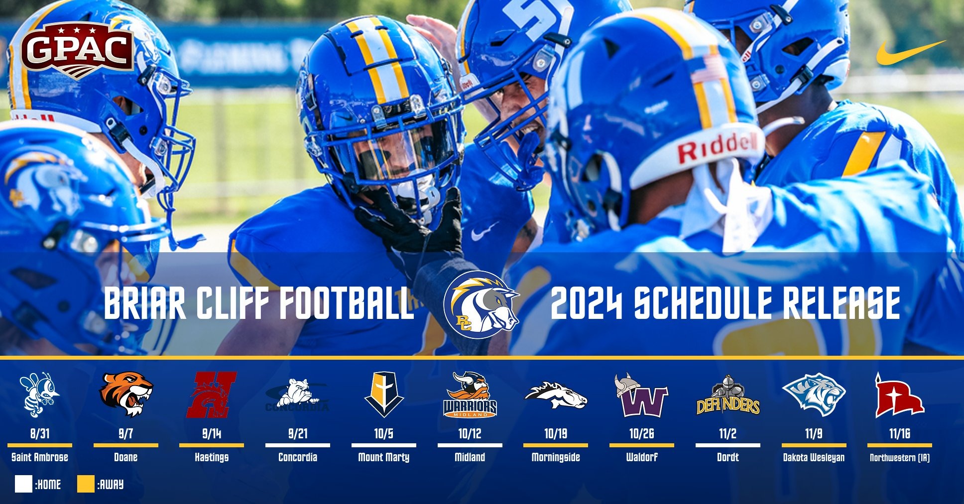 CHARGERS ANNOUNCE 2023 FOOTBALL SCHEDULE Briar Cliff University