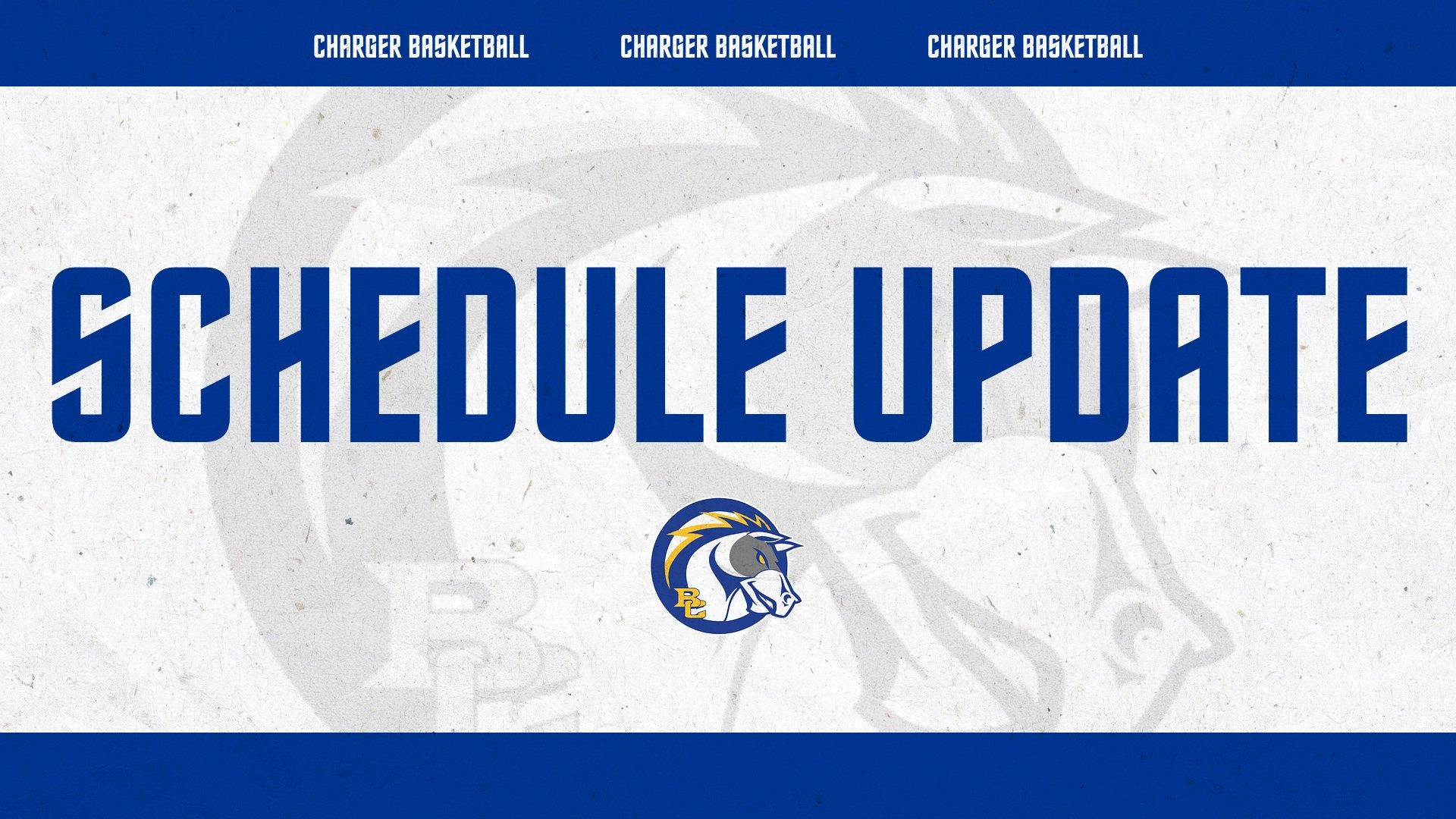 Schedule update Charger basketball
