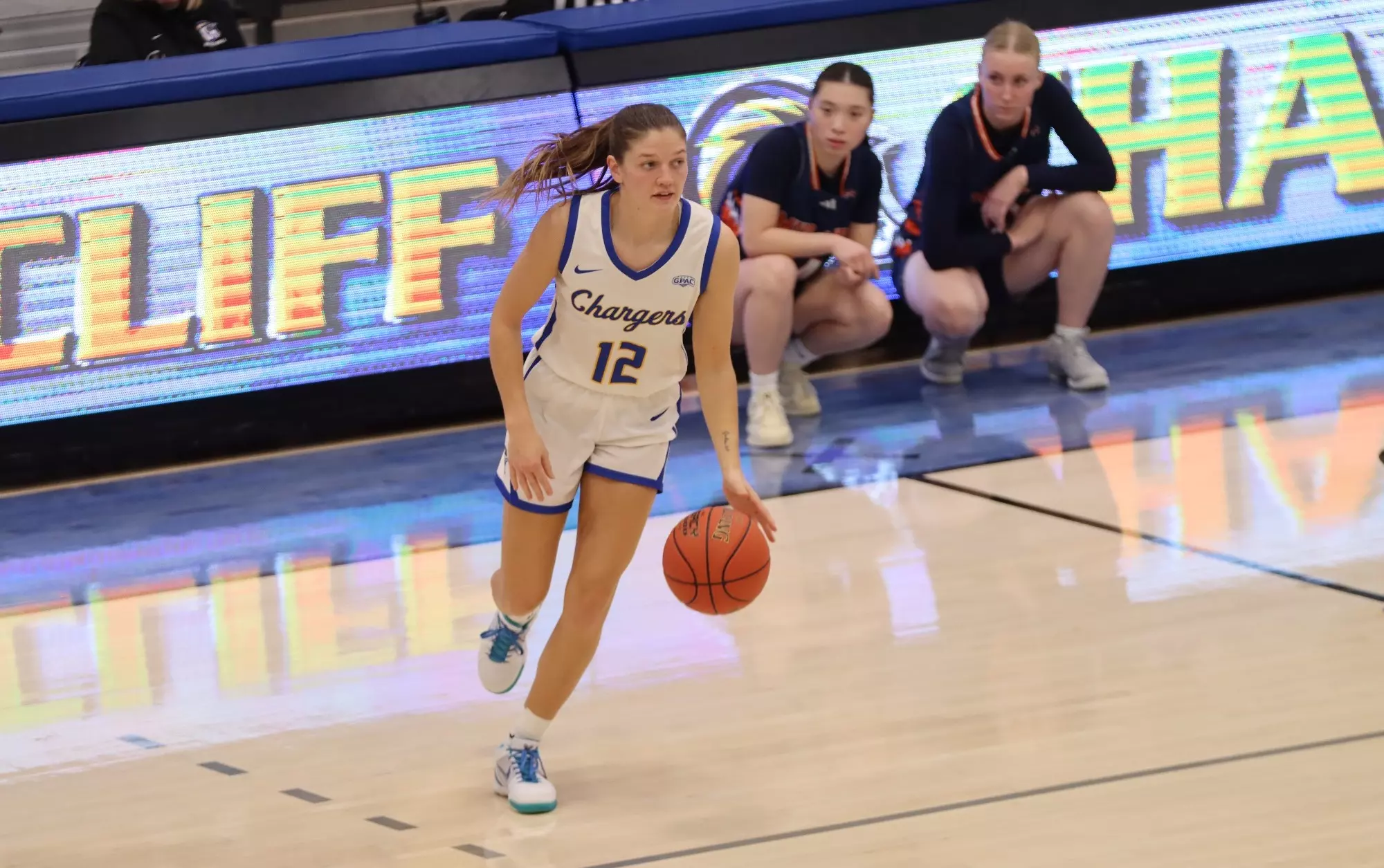 Mallie dribbling vs Midland 