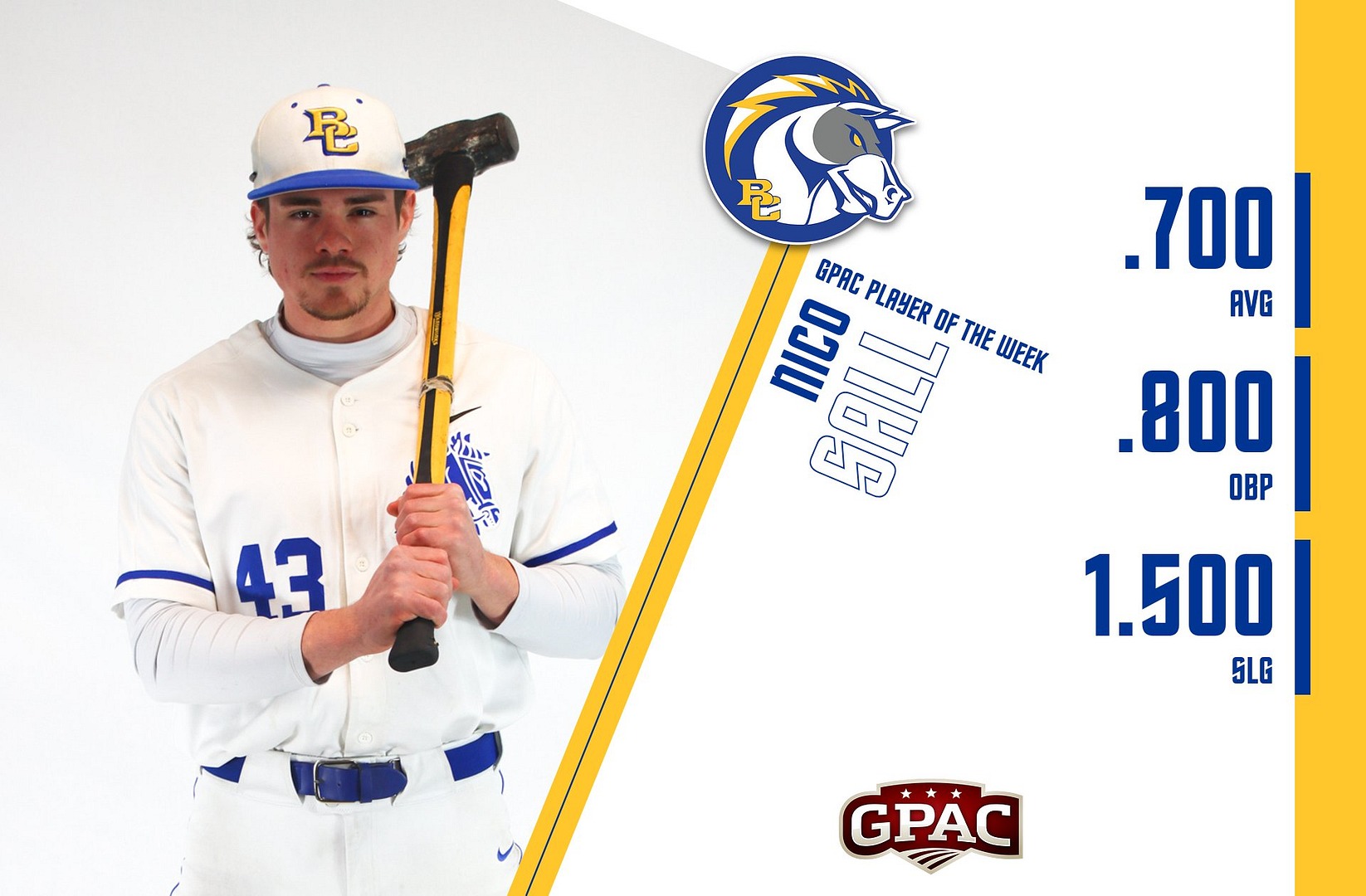 SALL Baseball player of the week