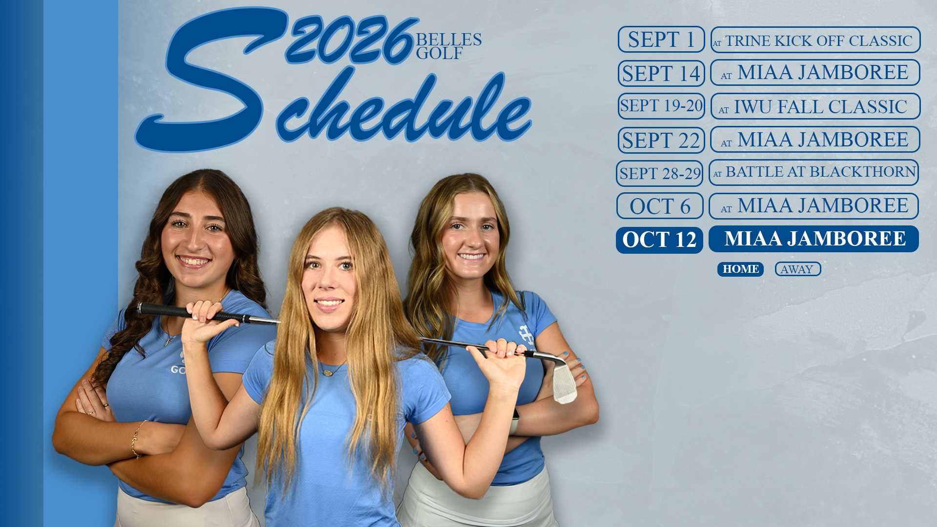 26 Fall Golf Schedule