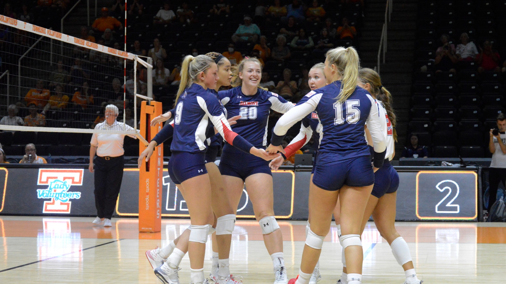 Volleyball Battles Tennessee Tough in Exhibition on Saturday Belmont