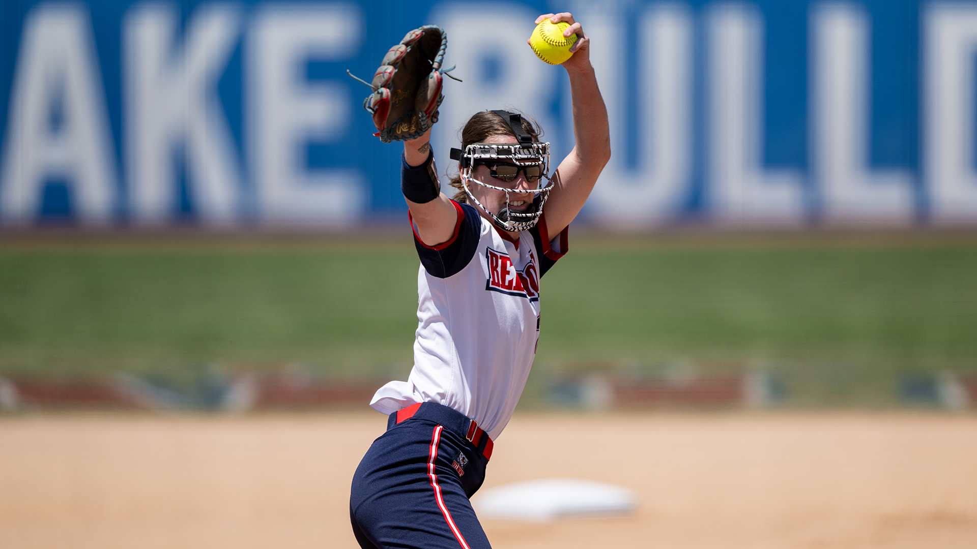 Maya Johnson Pitching in MVC Tourney