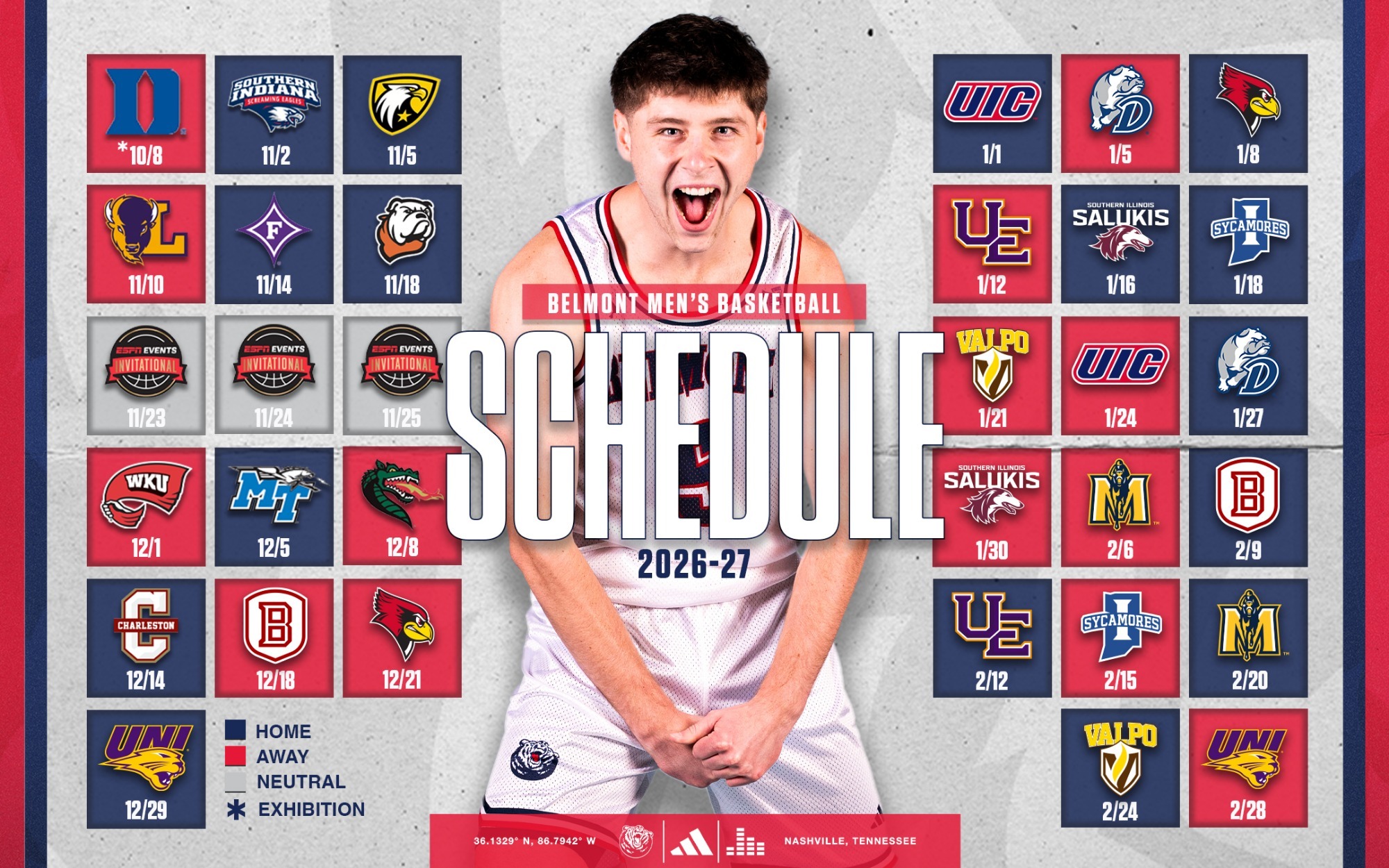 men's basketball schedule graphic