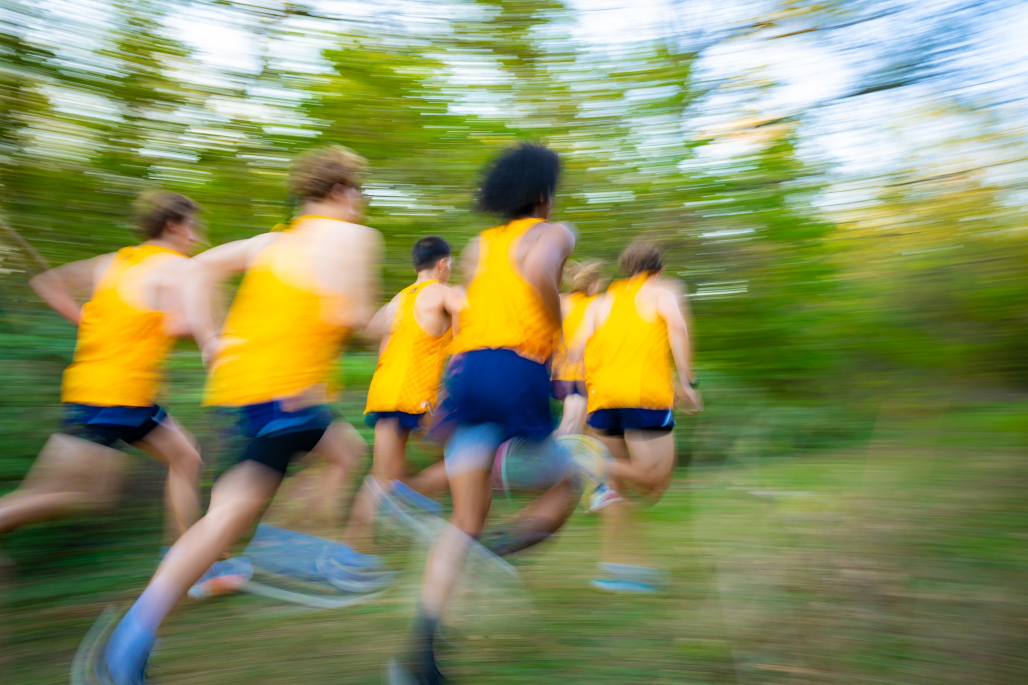 Members of the Beloit cross country team run on Thursday, October 10, 2024.
