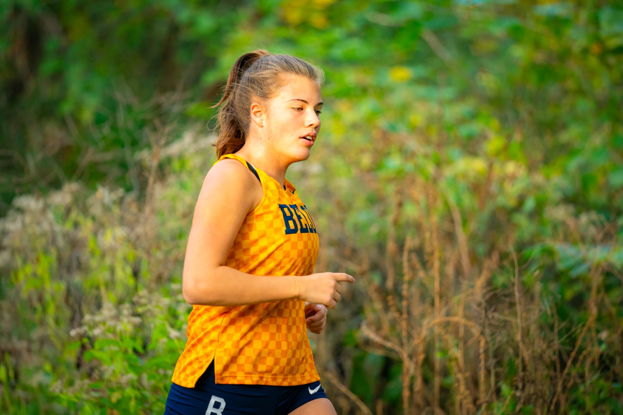 Members of the Beloit cross country team run on Thursday, October 10, 2024.