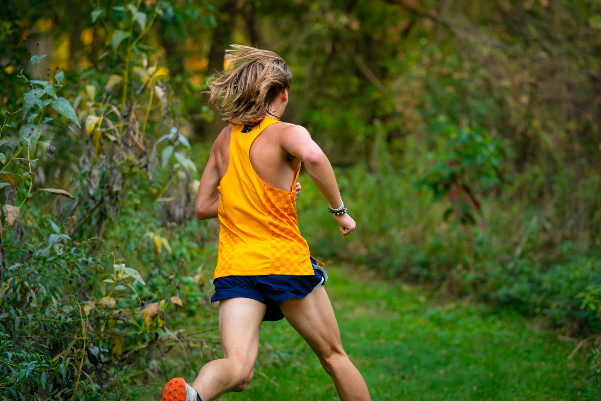 Members of the Beloit cross country team run on Thursday, October 10, 2024.