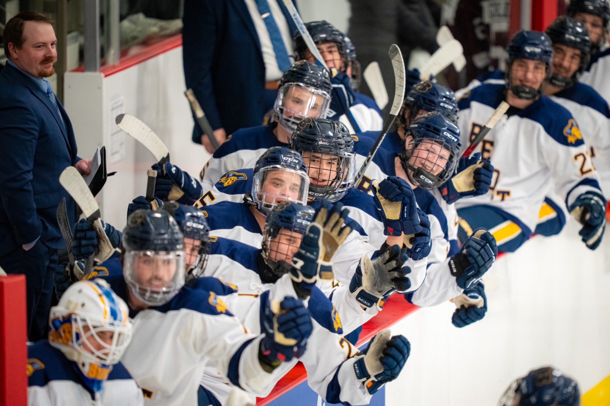 Beloit Men’s Hockey plays against Augsburg University on Wednesday, November 12, 2025, at the Woodman's Center at in Janesville, Wisconsin.Photo by Kayla Wolf 