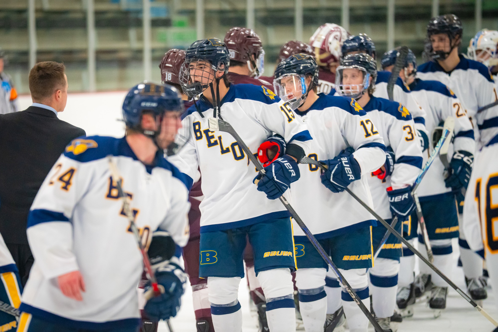 Beloit Men’s Hockey plays against Augsburg University on Wednesday, November 12, 2025, at the Woodman's Center at in Janesville, Wisconsin.Photo by Kayla Wolf 