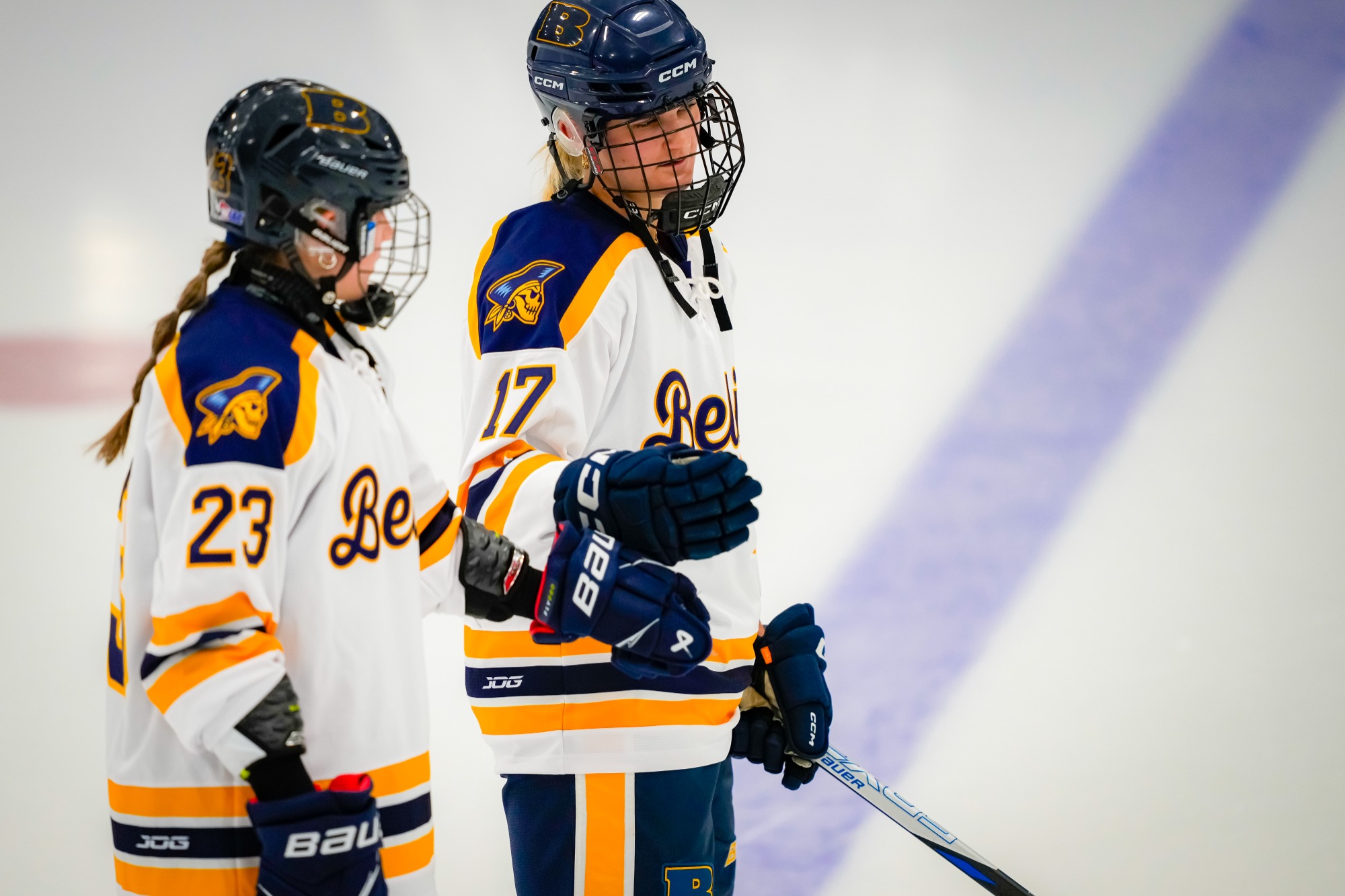 Beloit Women’s hockey plays against Marian University on Saturday, November 1, 2025, at the Woodman's Center at in Janesville, Wisconsin.Photo by Kayla Wolf 