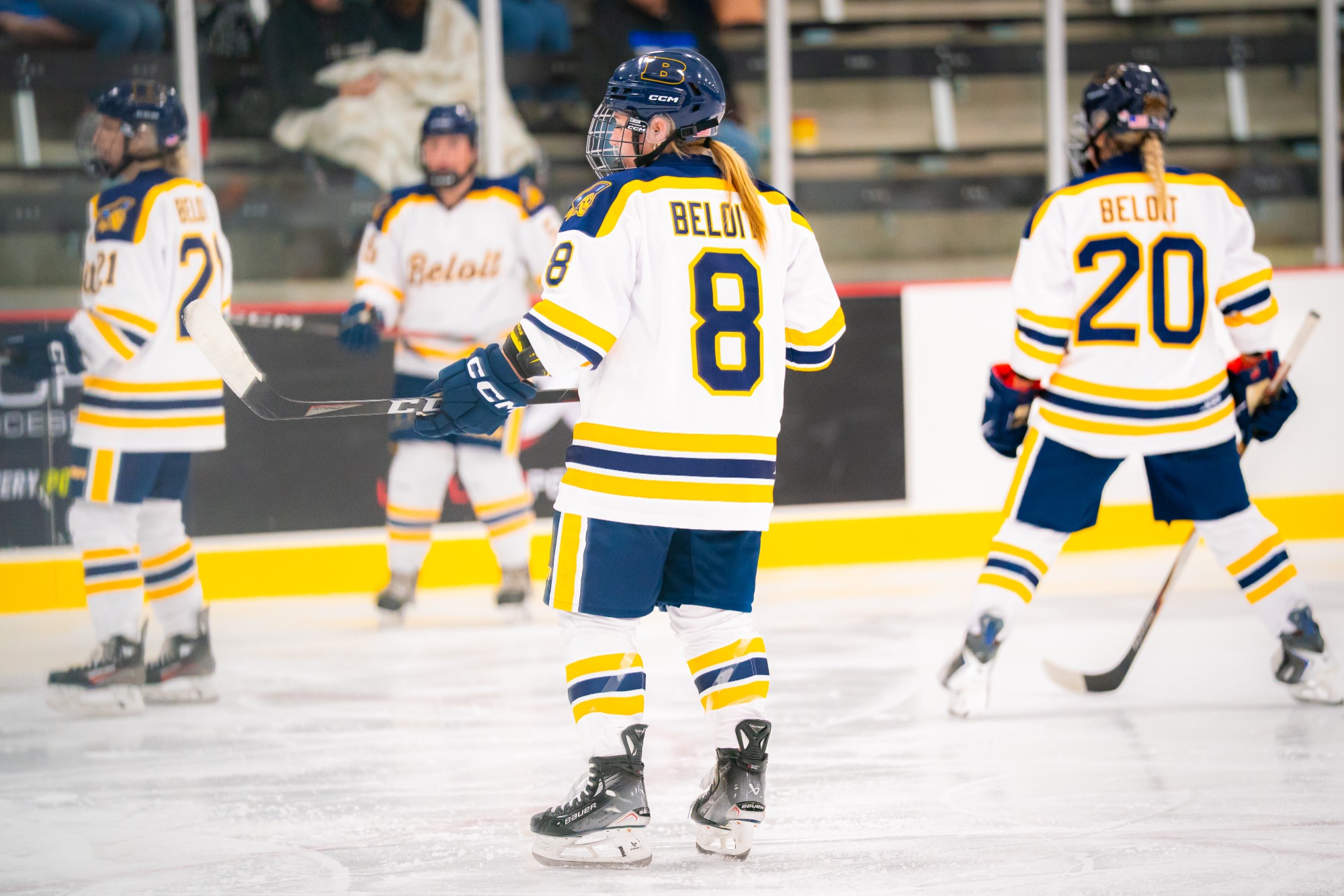Beloit Women’s hockey plays against Marian University on Saturday, November 1, 2025, at the Woodman's Center at in Janesville, Wisconsin.Photo by Kayla Wolf 