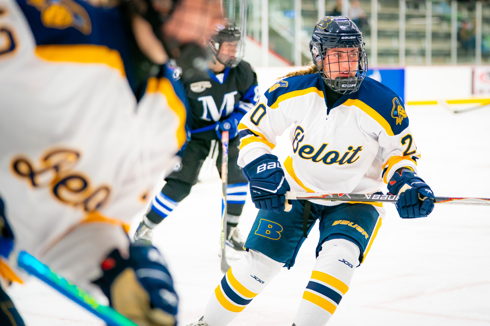 Beloit Women’s hockey plays against Marian University on Saturday, November 1, 2025, at the Woodman's Center at in Janesville, Wisconsin.Photo by Kayla Wolf 
