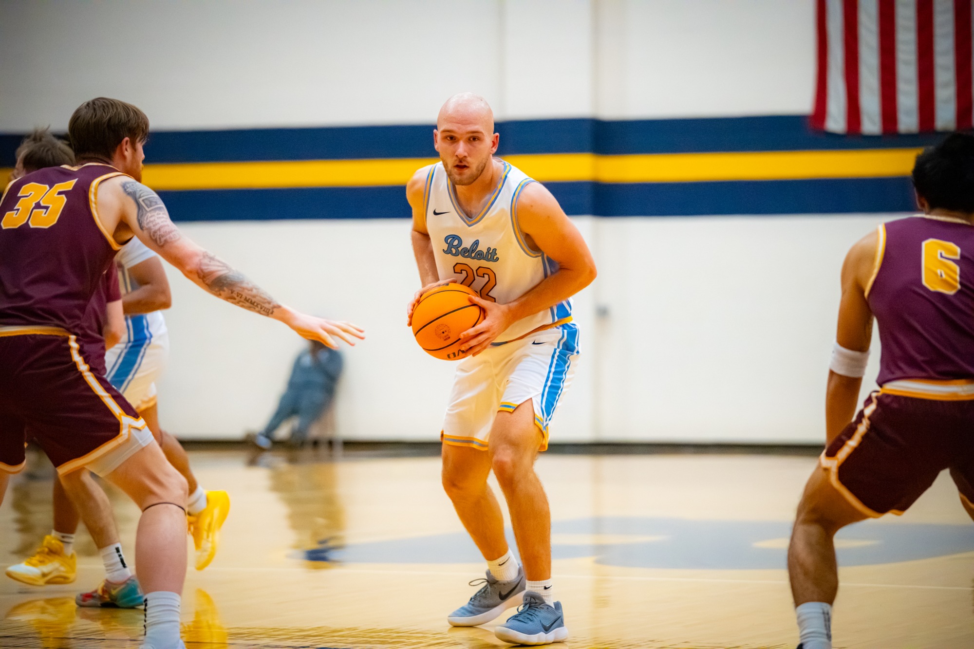 Beloit College Men's Basketball hosts Eureka College on Thursday, November 20, 2025, at Flood Arena in Beloit, Wisconsin. 

Photo by Kayla Wolf