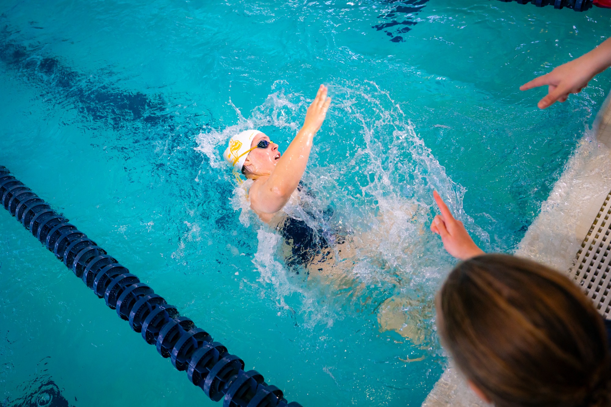 Beloit College Swimming and Diving hosts their Midseason Invite on Friday, November 21, 2025, at the Robert G. Nicholls Natatorium in Beloit, Wisconsin. 

Photo by Kayla Wolf