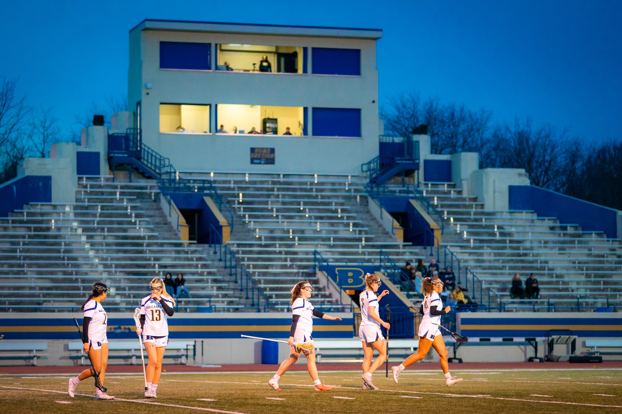 Beloit Women’s Lacrosse competes in a game on Tuesday, March 26, 2025, at Strong Stadium in Beloit, Wisconsin.