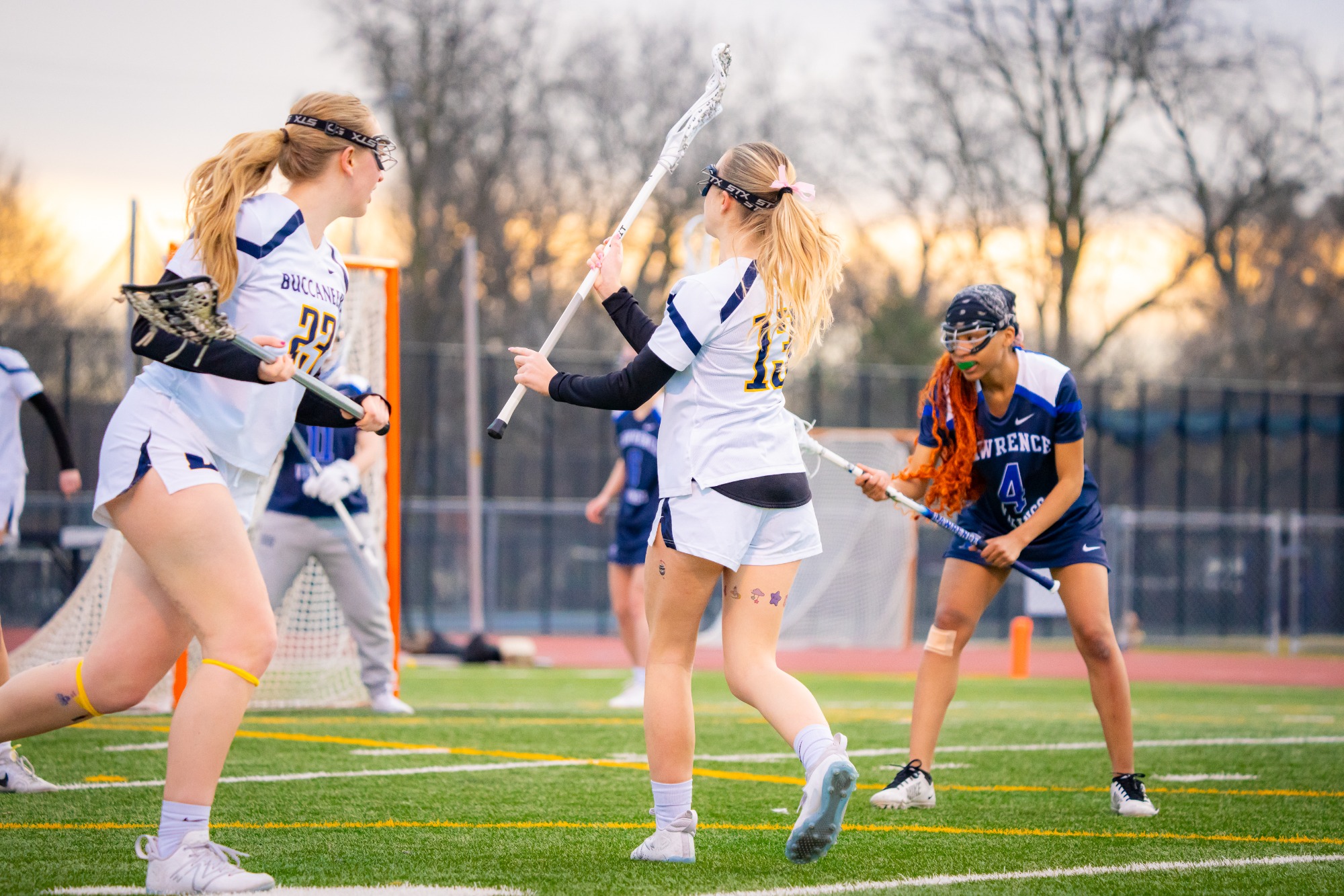 Beloit Women’s Lacrosse competes in a game on Tuesday, March 26, 2025, at Strong Stadium in Beloit, Wisconsin.