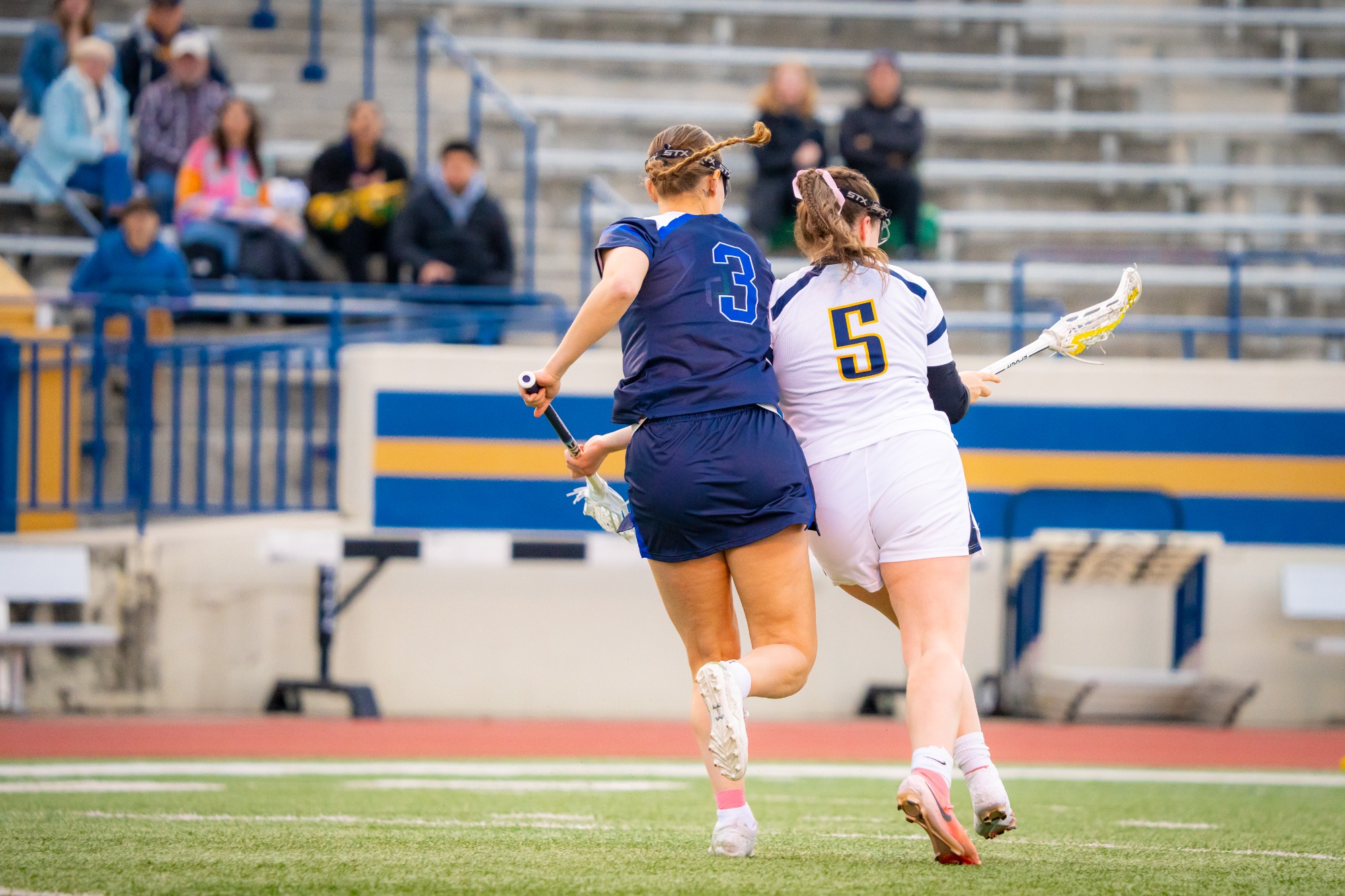 Beloit Women’s Lacrosse competes in a game on Tuesday, March 26, 2025, at Strong Stadium in Beloit, Wisconsin.