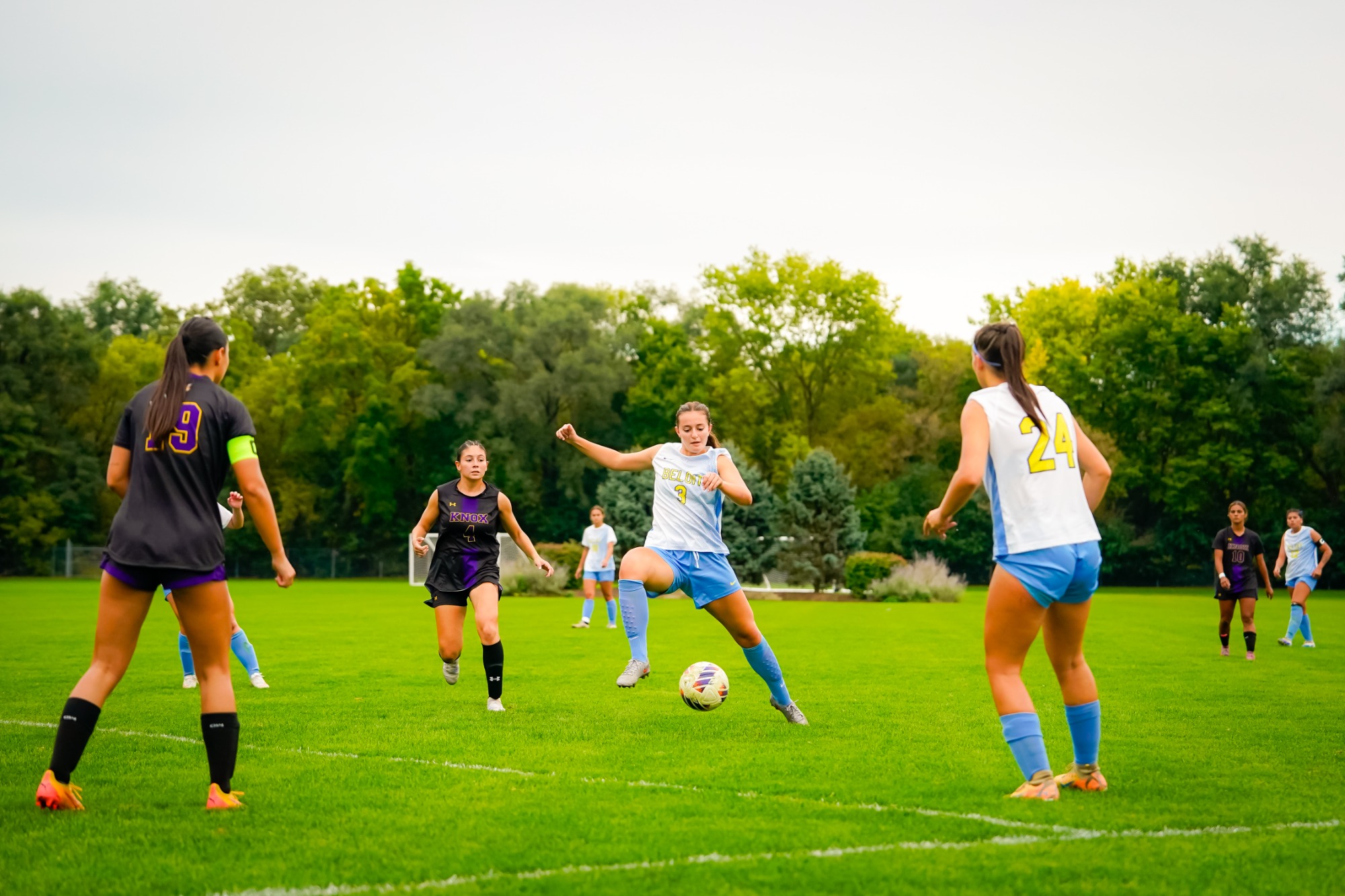 Beloit Women's Soccer competes against Knox College at the Strong Stadium Complex on Tuesday, Sept. 29, 2026, in Beloit, Wis. Photo by Kayla Wolf for Beloit College
