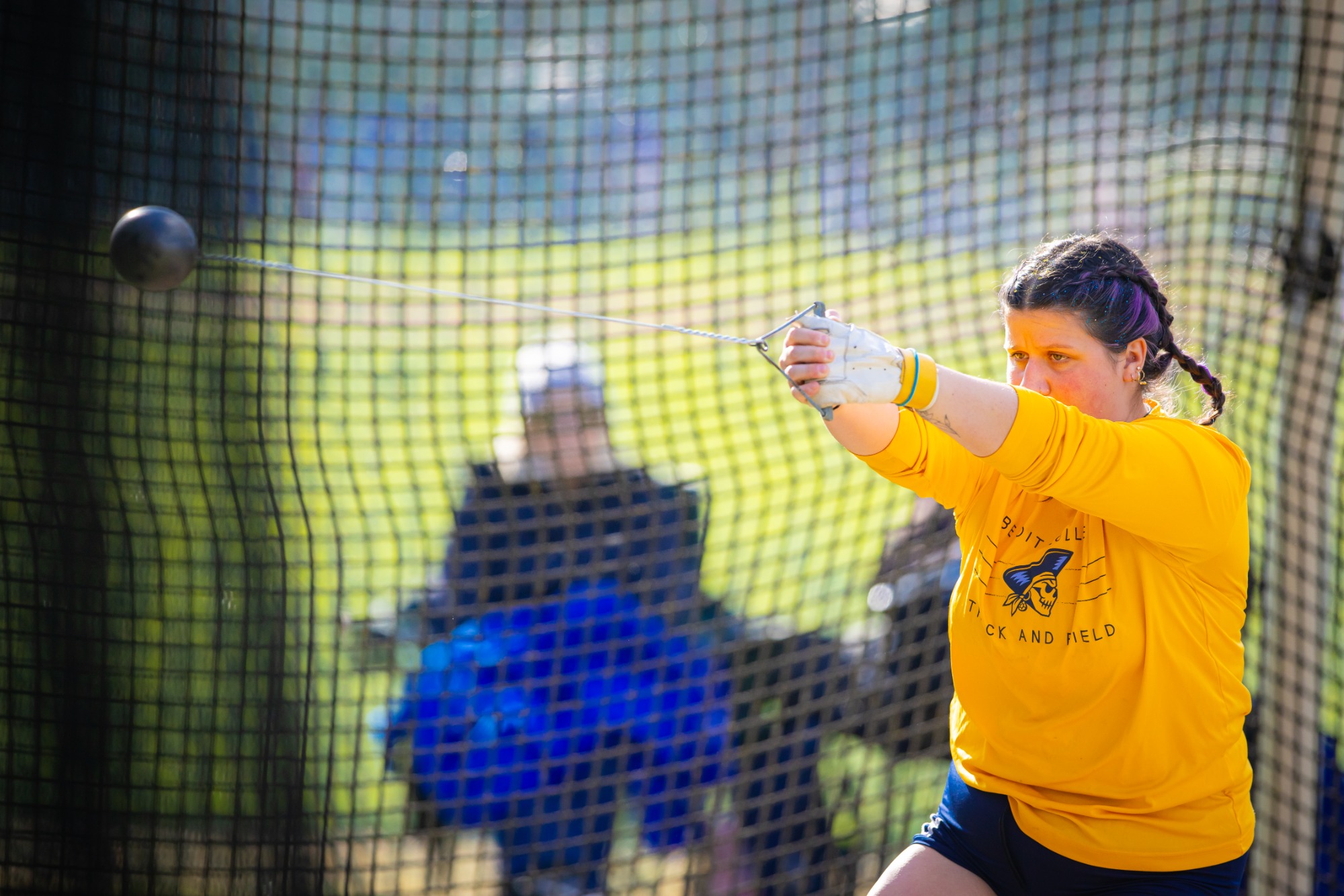 Athletes compete during the Beloit Relays at the Strong Stadium Complex in Beloit, Wis., on Friday, April 10, 2026. The meet marked the school’s only home track and field competition of the season.