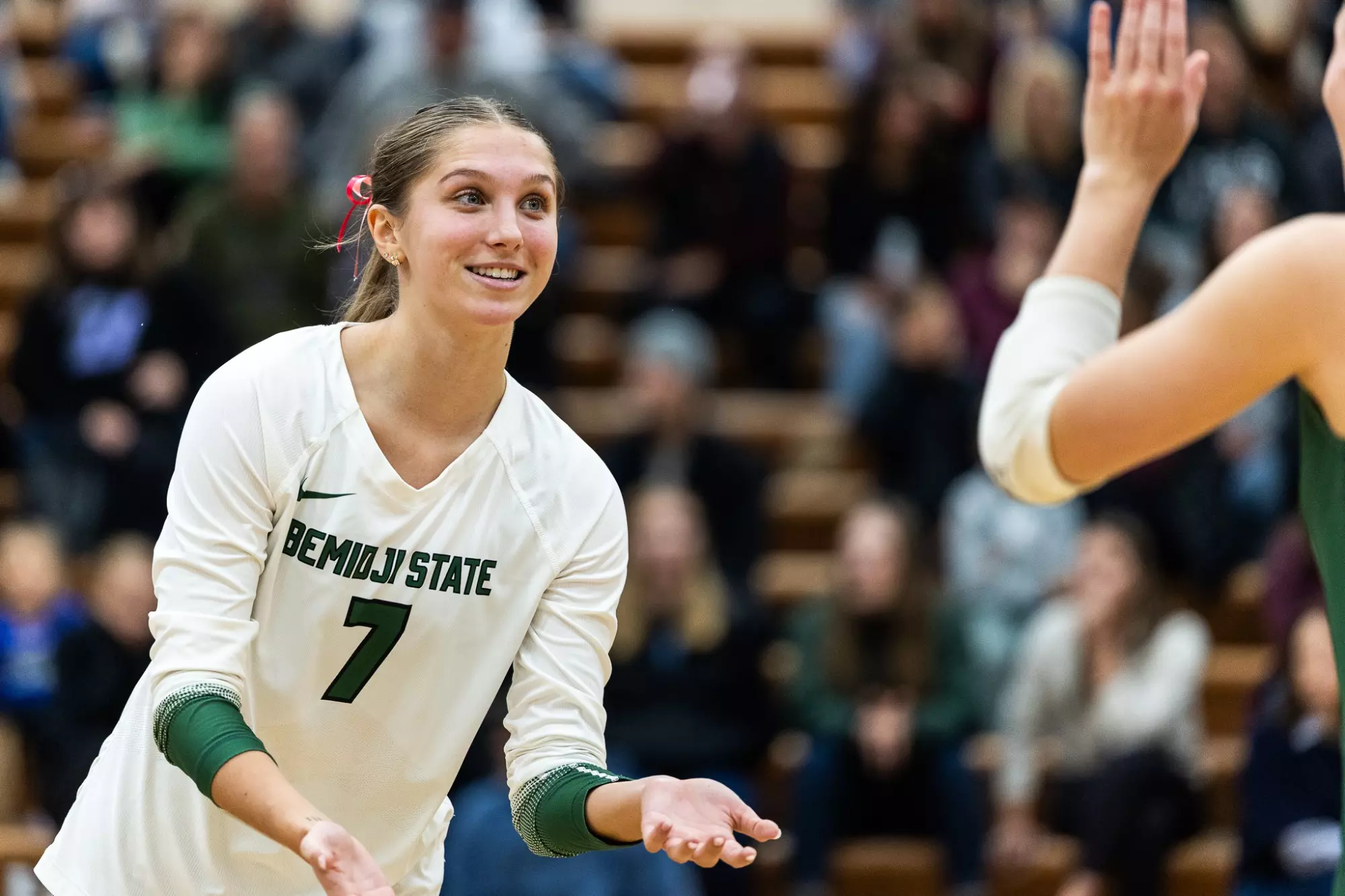 Madison Tripp (7) - Volleyball - BSU Beavers vs. UMD Bulldogs - BSU Gymnasium - Bemidji, MN - Tuesday, October 21, 2025 | Brent Cizek