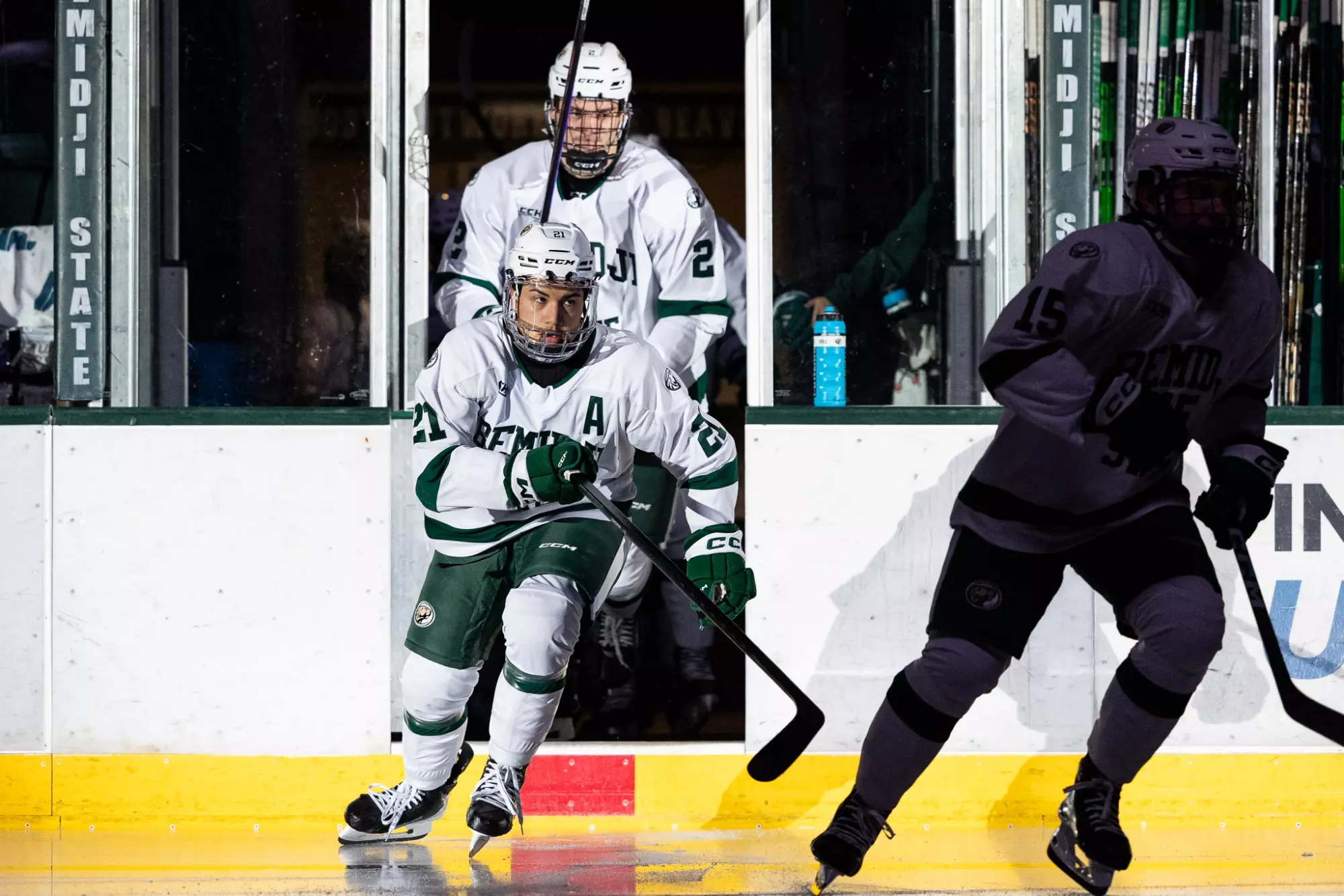 Vince Corcoran (21) - Men's Hockey - BSU Beavers vs. AU Vikings - The Sanford Center - Bemidji, MN - Friday, October 24, 2025 | Brent Cizek