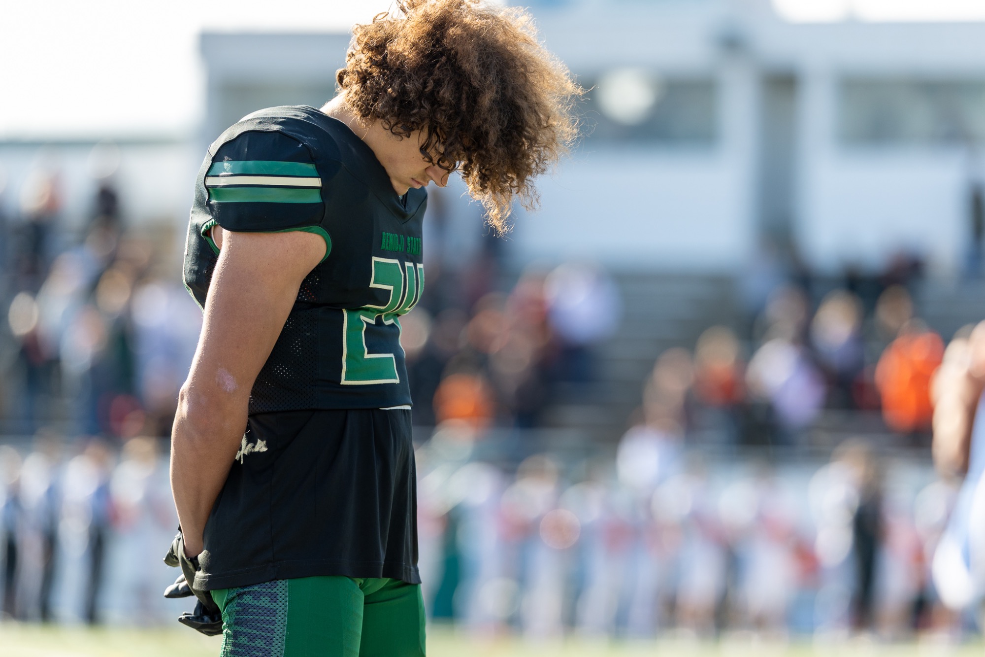 Caden Bolte (24) - Football - BSU Beavers vs. UJ Jimmies - Chet Anderson Stadium - Bemidji, MN - Saturday, October 25, 2025 | Brent Cizek