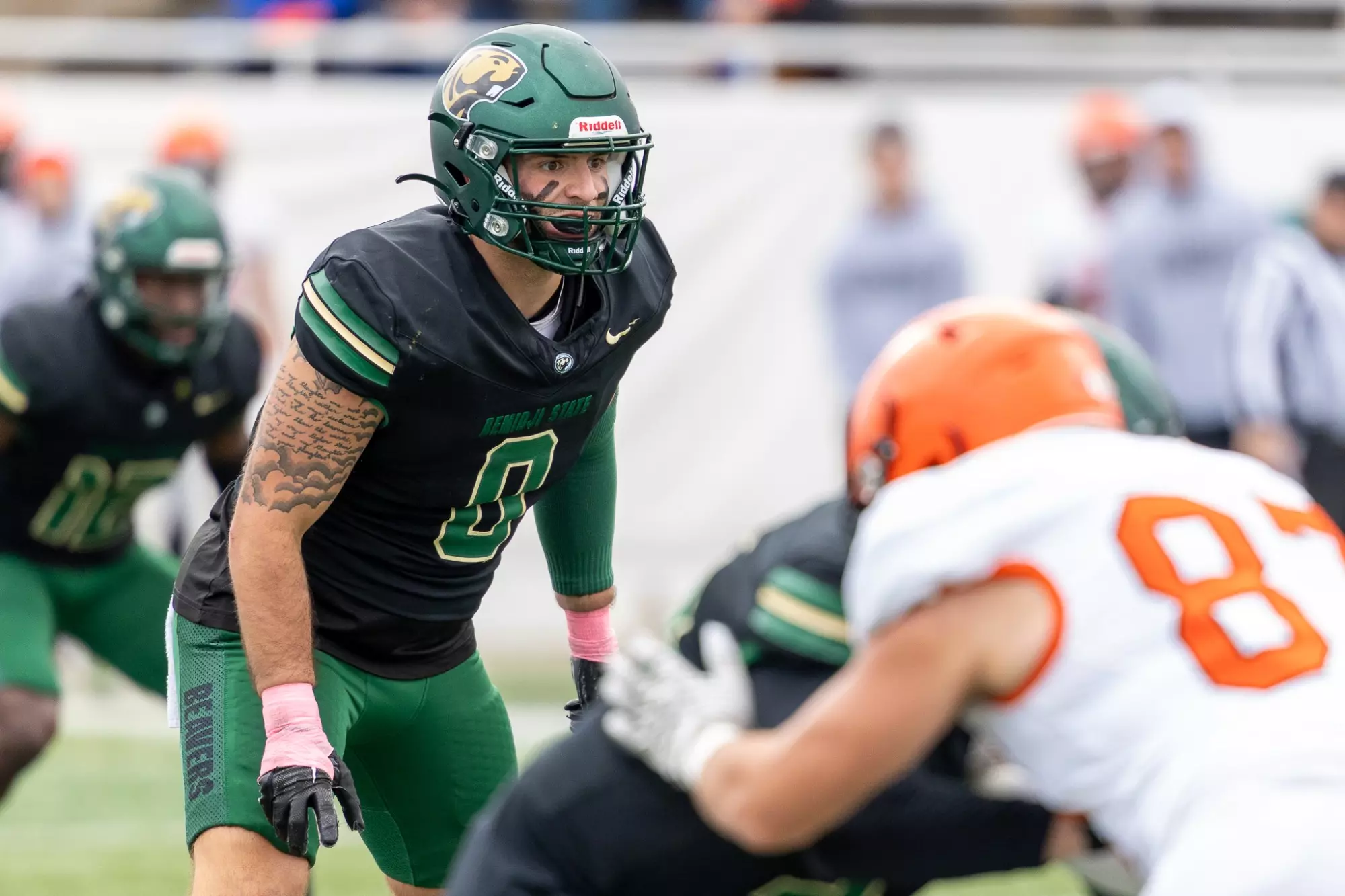 Jacob Drietz (0) - Football - BSU Beavers vs. UJ Jimmies - Chet Anderson Stadium - Bemidji, MN - Saturday, October 25, 2025 | Brent Cizek