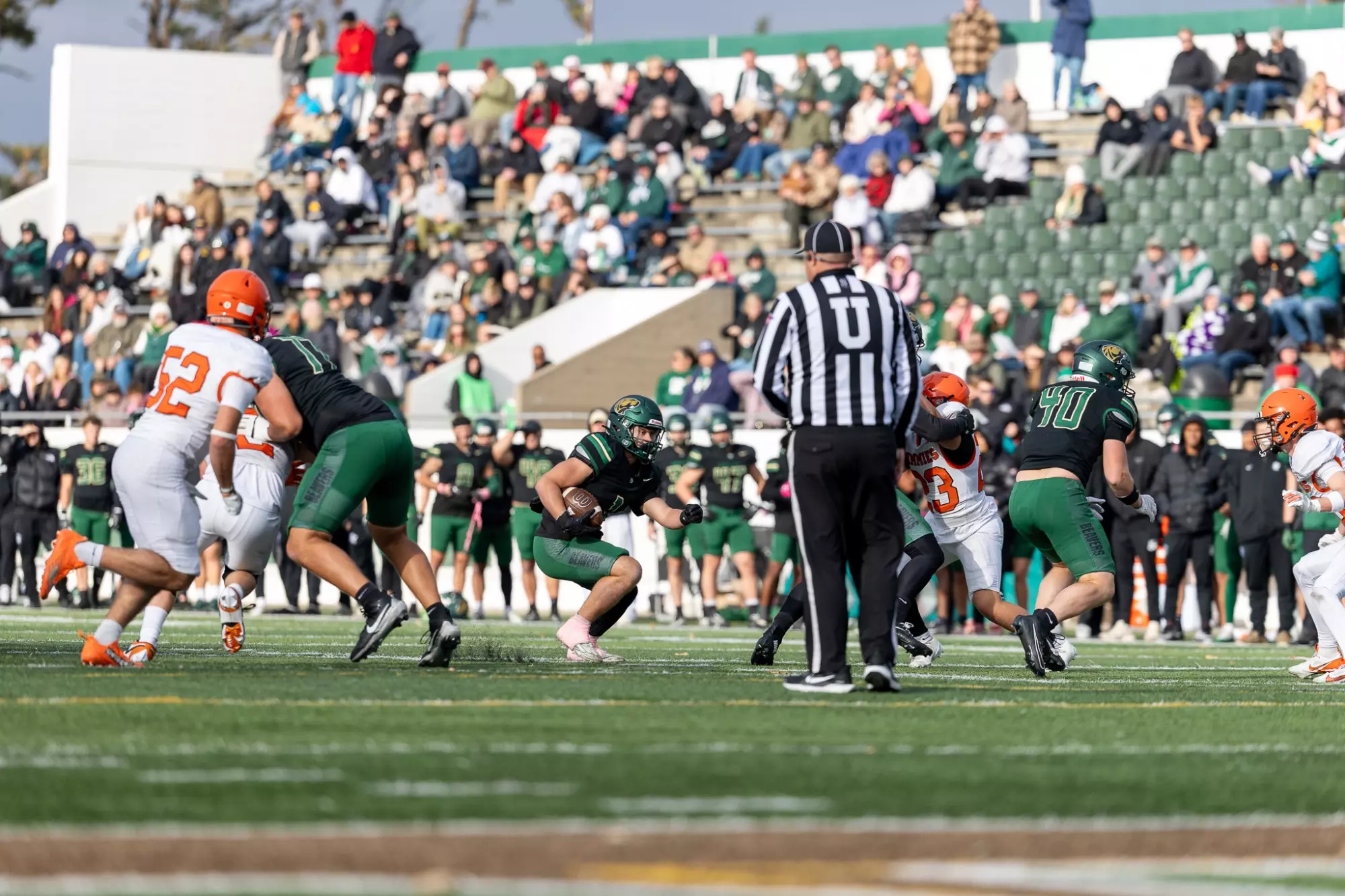 Mitch Olson (1) - Football - BSU Beavers vs. UJ Jimmies - Chet Anderson Stadium - Bemidji, MN - Saturday, October 25, 2025 | Brent Cizek