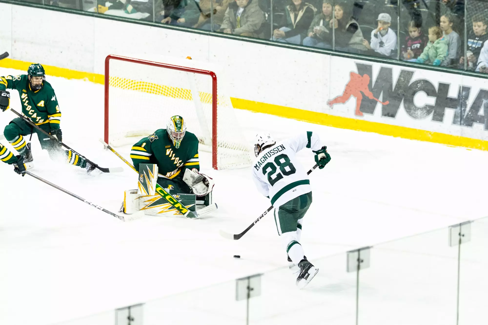 Kasper Magnussen (28) - Men's Hockey - BSU Beavers vs. NMU Wildcats - The Sanford Center - Bemidji, MN - Friday, November 21, 2025 | Brent Cizek