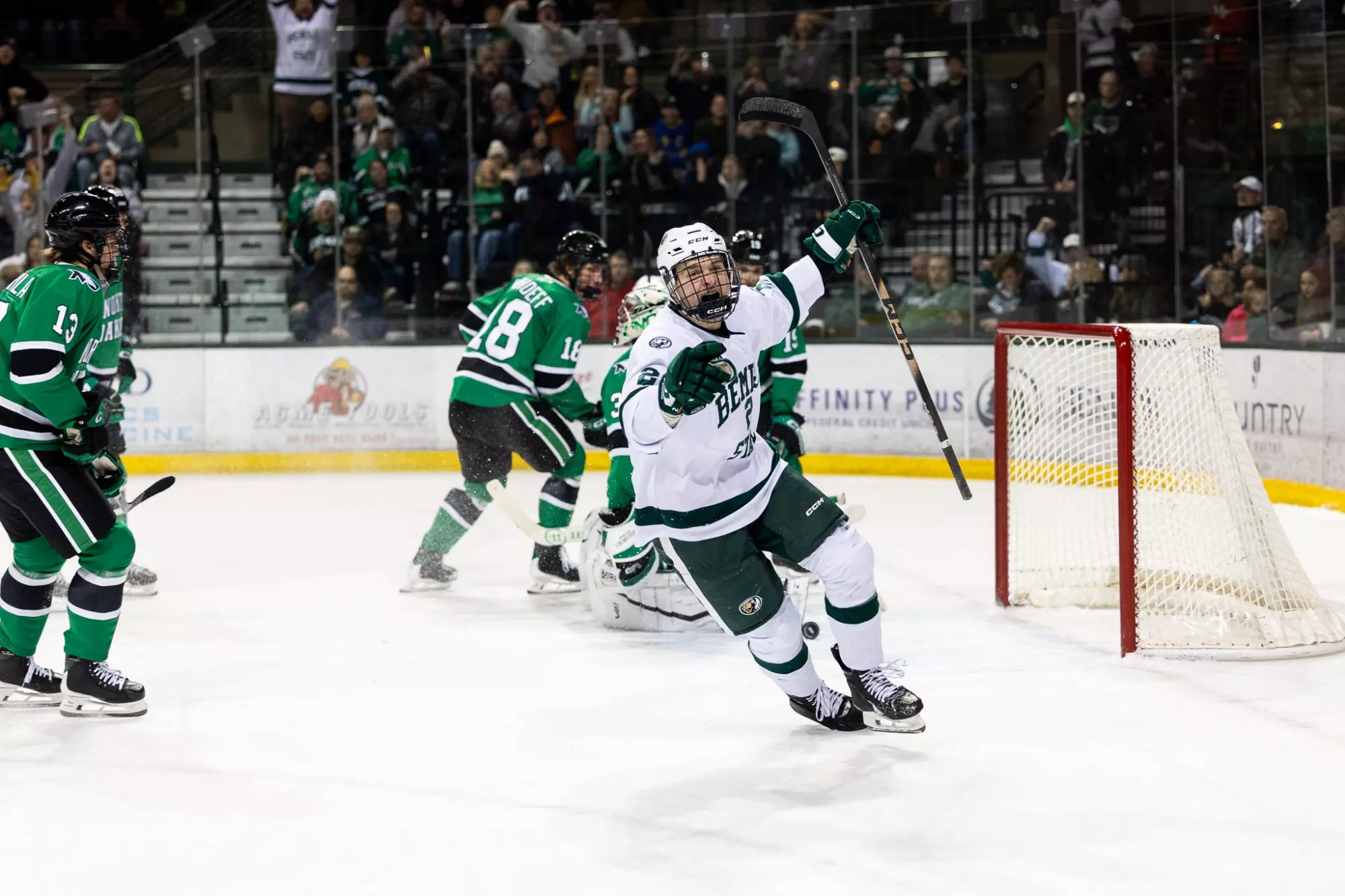 Max Vig (2) - Men's Hockey - BSU Beavers vs. UND Fighting Hawks - The Sanford Center - Bemidji, MN - Friday, November 28, 2025 | Brent Cizek